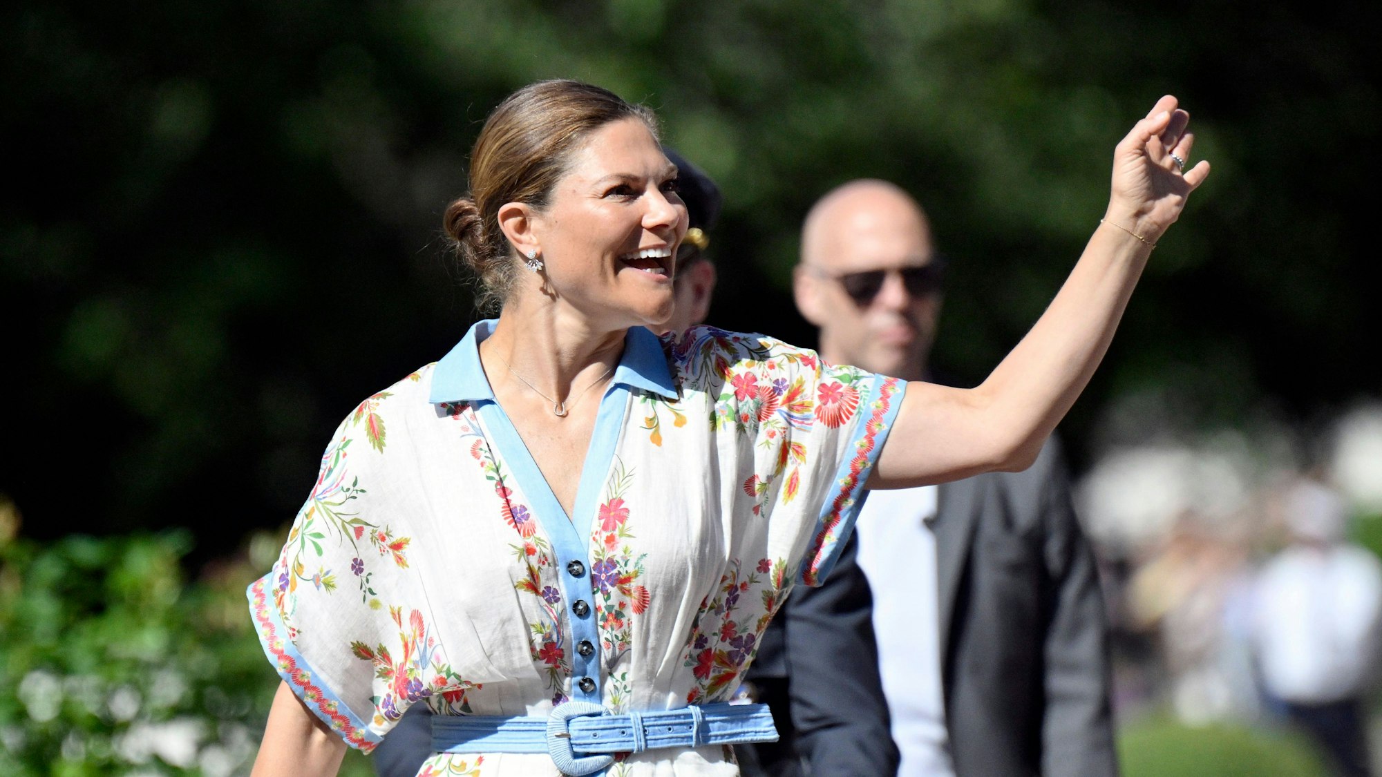 Kronprinzessin Victoria begrüßte im vergangenen Jahr Gäste beim öffentlichen Geburtstagsprogramm auf Öland.