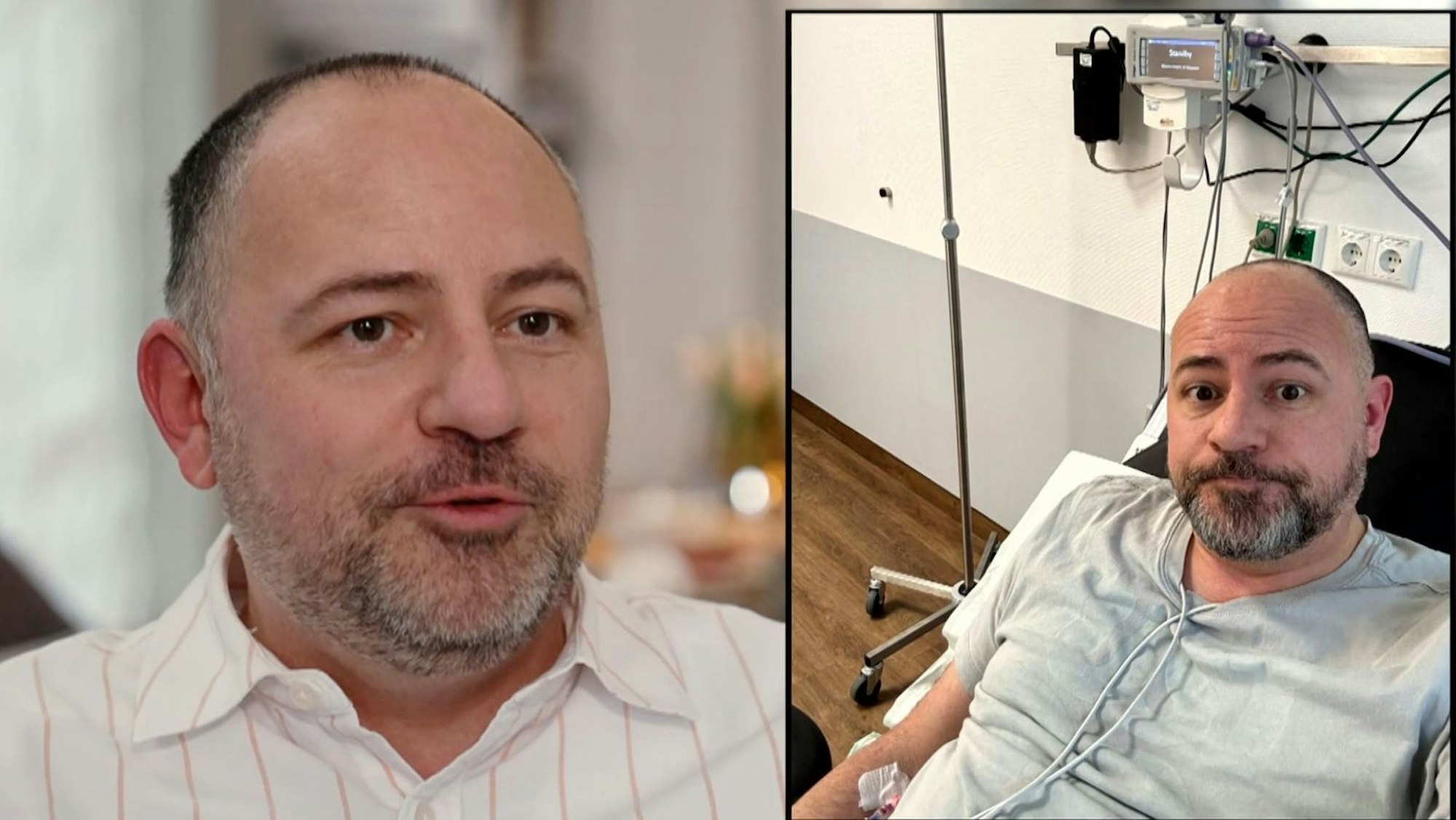 „Ich kann nicht mehr!“ Alexander Tauer, Chef von „Domino's Pizza“ (RTL), verausgabte sich bei seinem Geheim-Einsatz und landete in der Notaufnahme: Verdacht auf Herzinfarkt. (Bild: RTL)