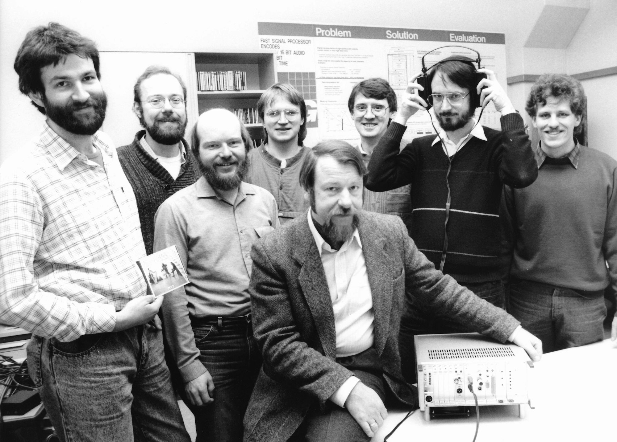 Das MP3-Team aus Erlangen (1987).
