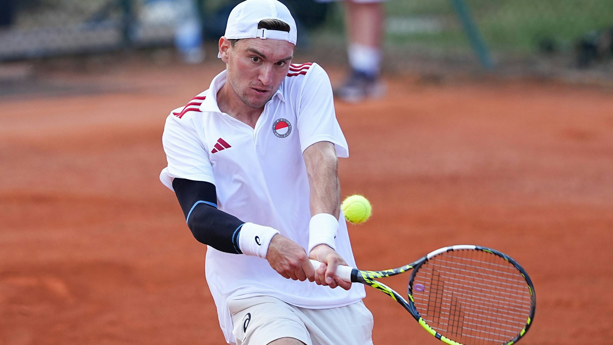 11.07.2025, xydrx, Köln, Tennis, 1.Bundesliga Herren, Kölner THC Stadion Rot-Weiss 1 - TC Bredeney 1, Tennisanlage Olympiaweg: Raphael Collignon Kölner THC Stadion Rot-Weiss 1 Nordrhein-Westfahlen Deutschland *** 11 07 2025, xydrx, Cologne, Tennis, 1 Bundesliga Herren, Kölner THC Stadion Rot Weiss 1 TC Bredeney 1, Tennisanlage Olympiaweg Raphael Collignon Kölner THC Stadion Rot Weiss 1 Nordrhein Westfahlen Germany