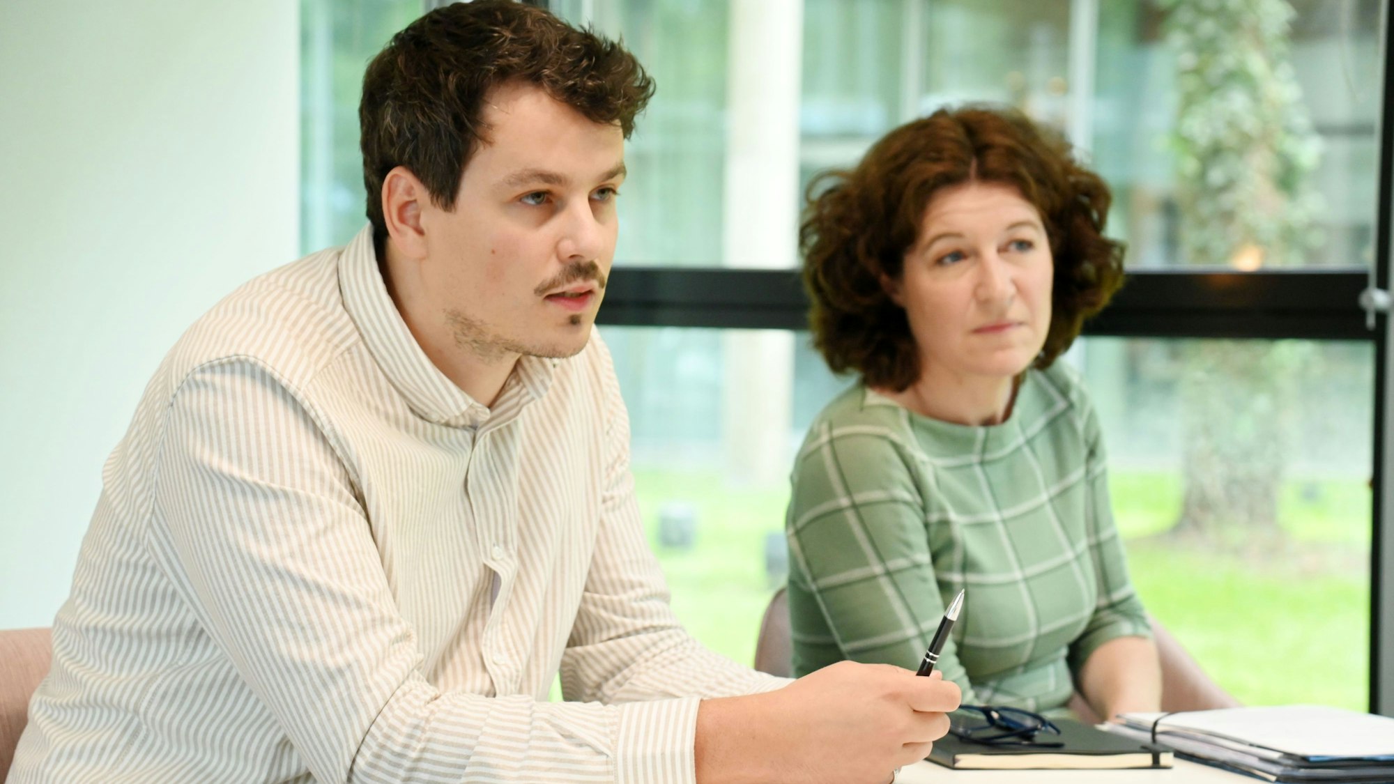 Cyrill Ibn Salem und Kirsten Jahn sind die neuen Vorsitzenden der Kölner Grünen.