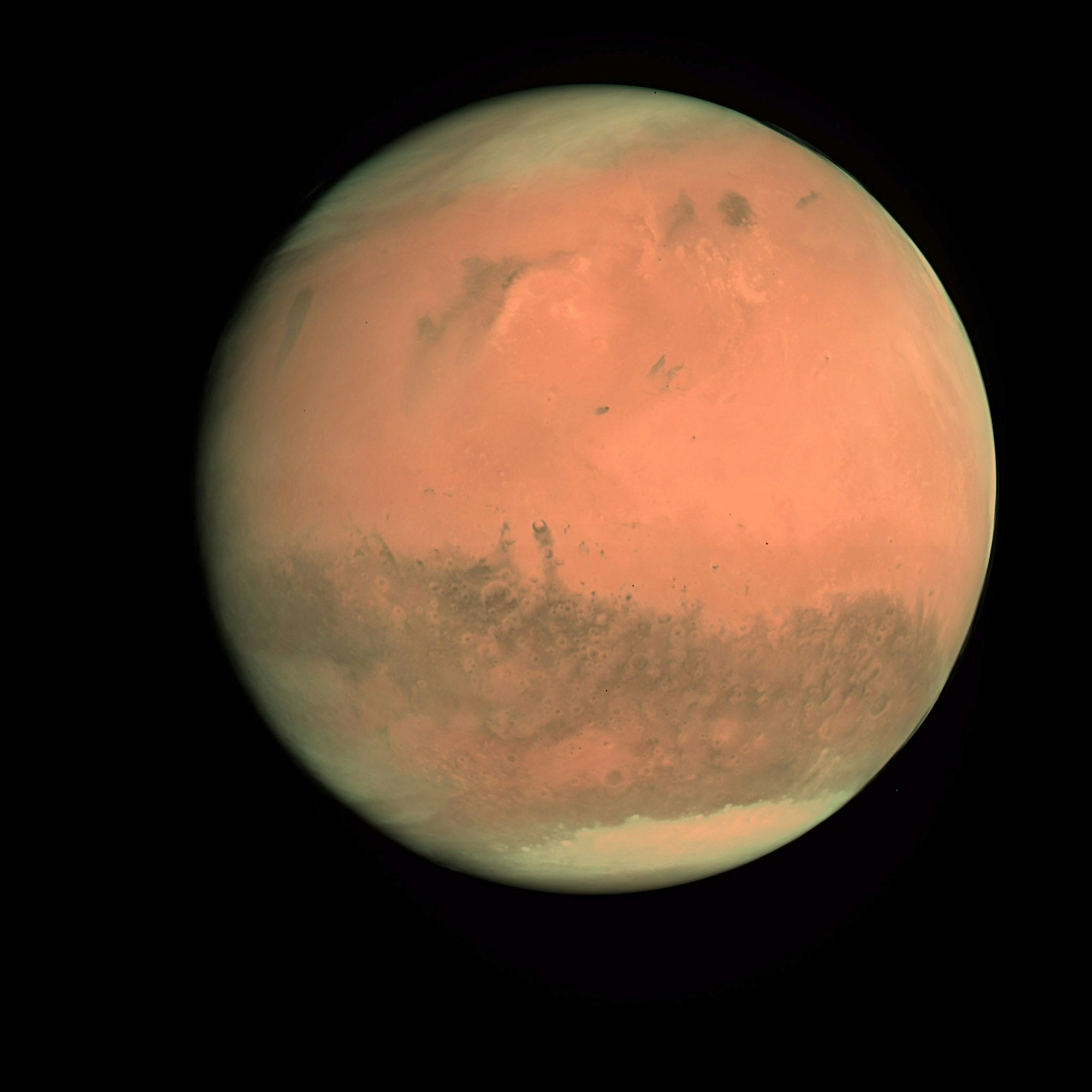 Hier ist der Mars auf einer Aufnahme der Europäischen Weltraumagentur Esa zu sehen (Archivfoto).