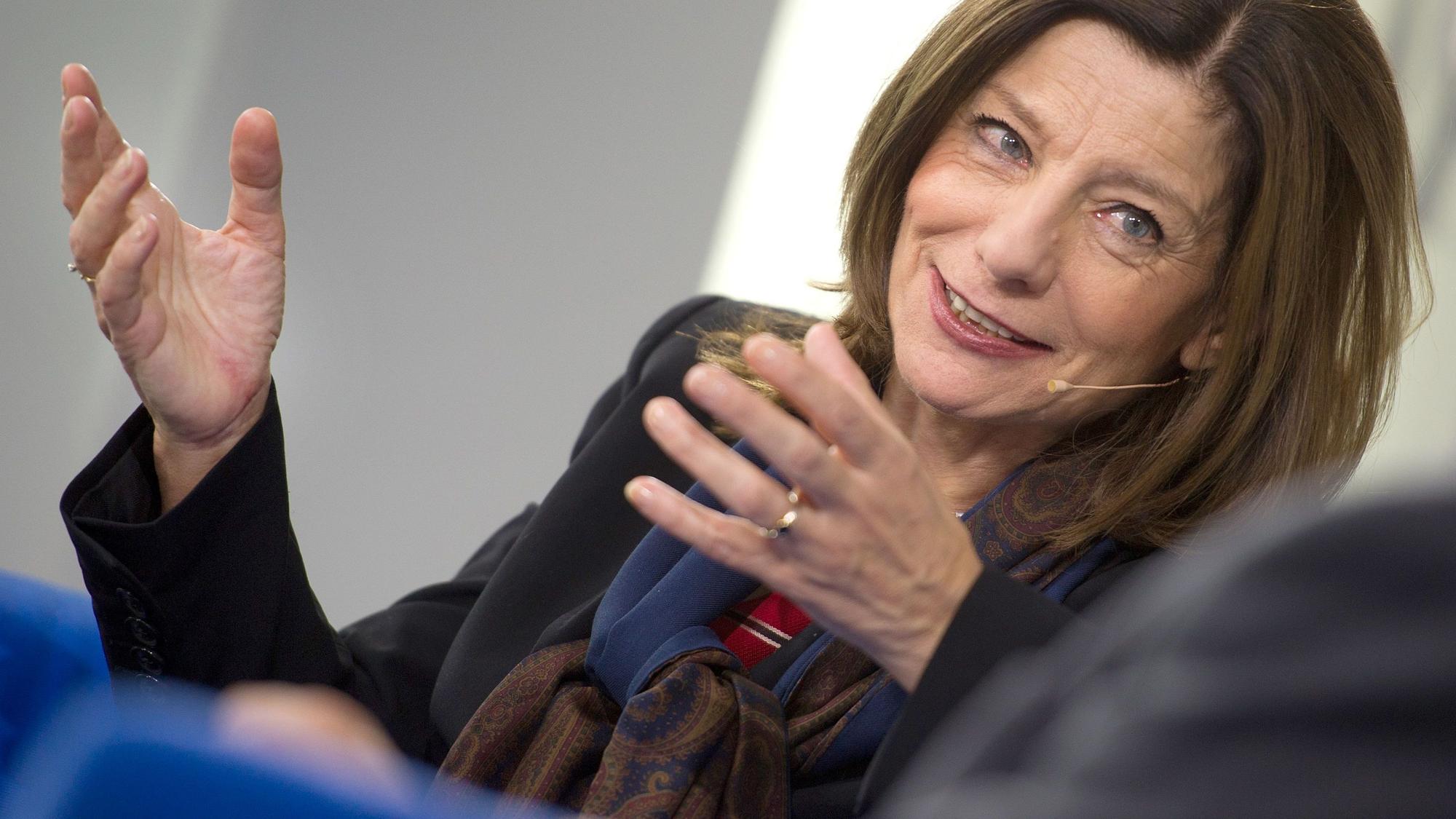 Ursula Krechel spricht auf der 64. Frankfurter Buchmesse.