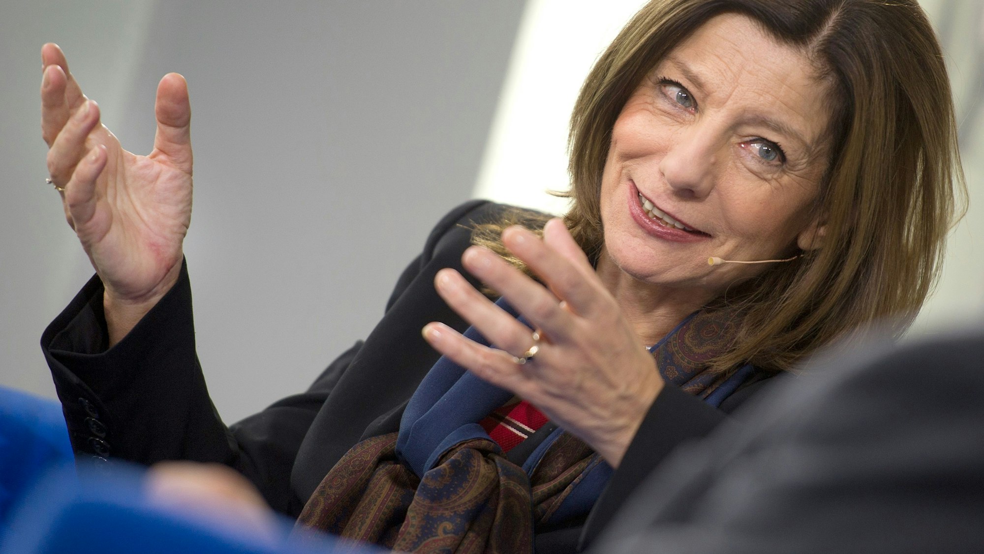 Ursula Krechel spricht auf der 64. Frankfurter Buchmesse.