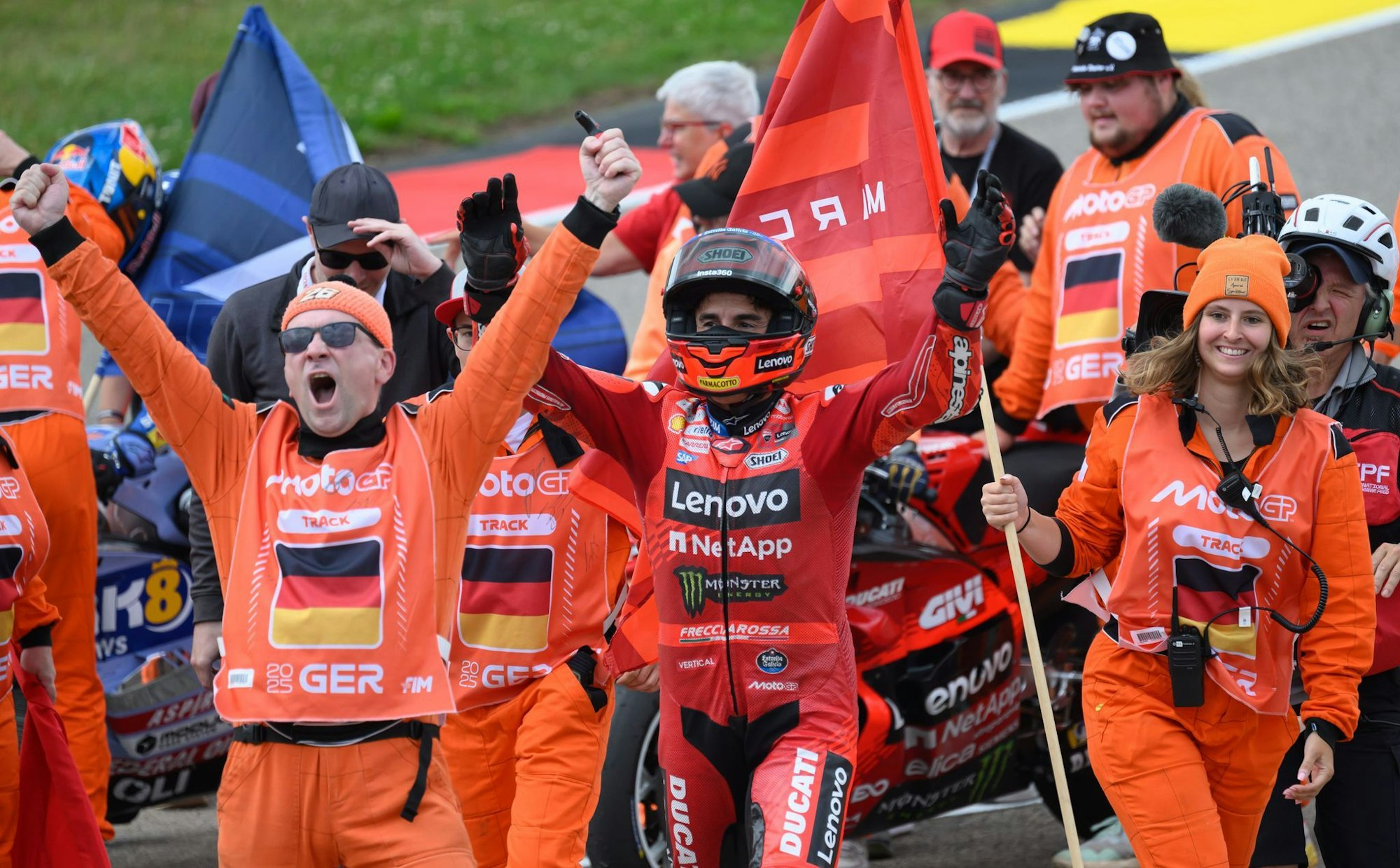 Marc Márquez jubelt gerne am Sachsenring.