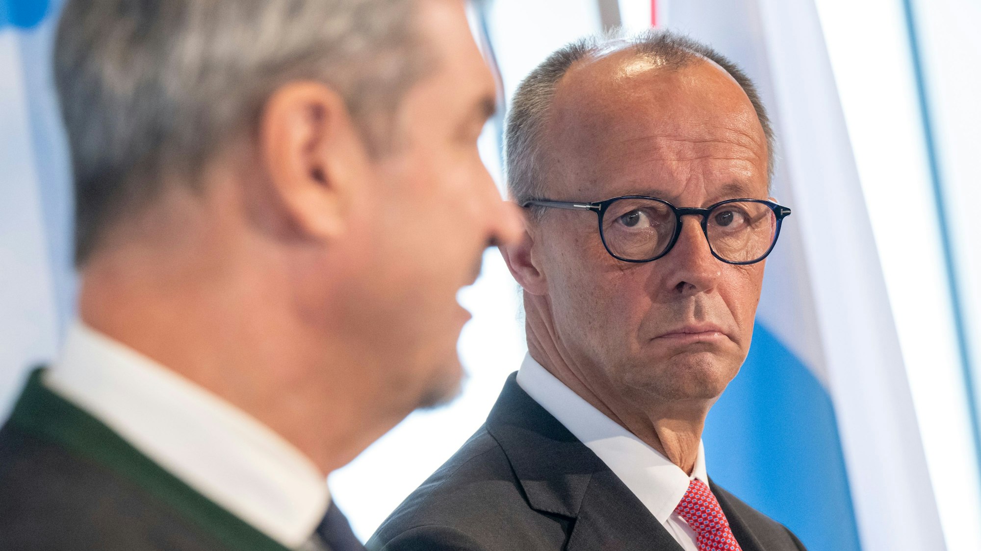 CDU-Chef Friedrich Merz droht den USA im Zollstreit mit Gegenzöllen.
