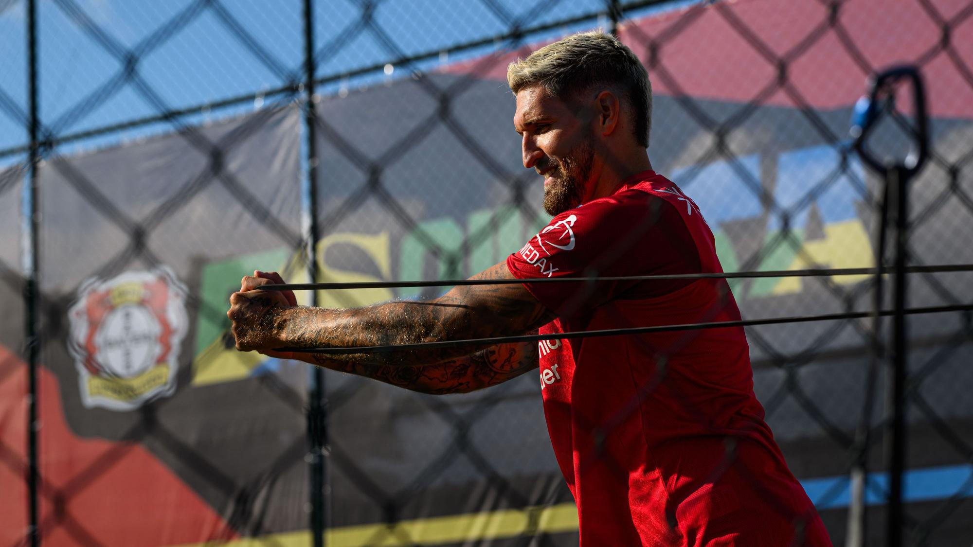 Robert Andrich im Trainingslager von Bayer 04 Leverkusen in Rio de Janeiro.