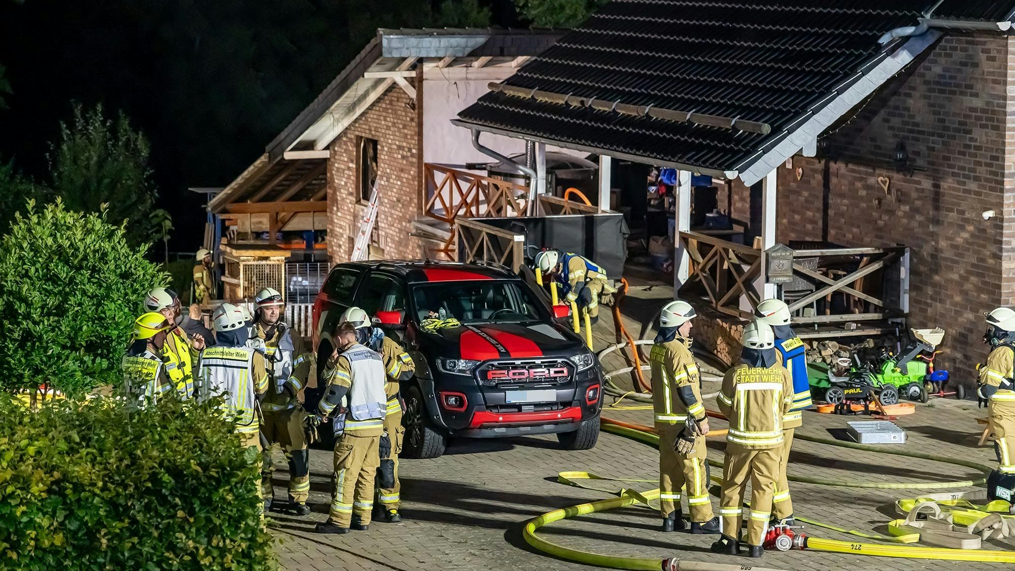 Die Brandstelle.