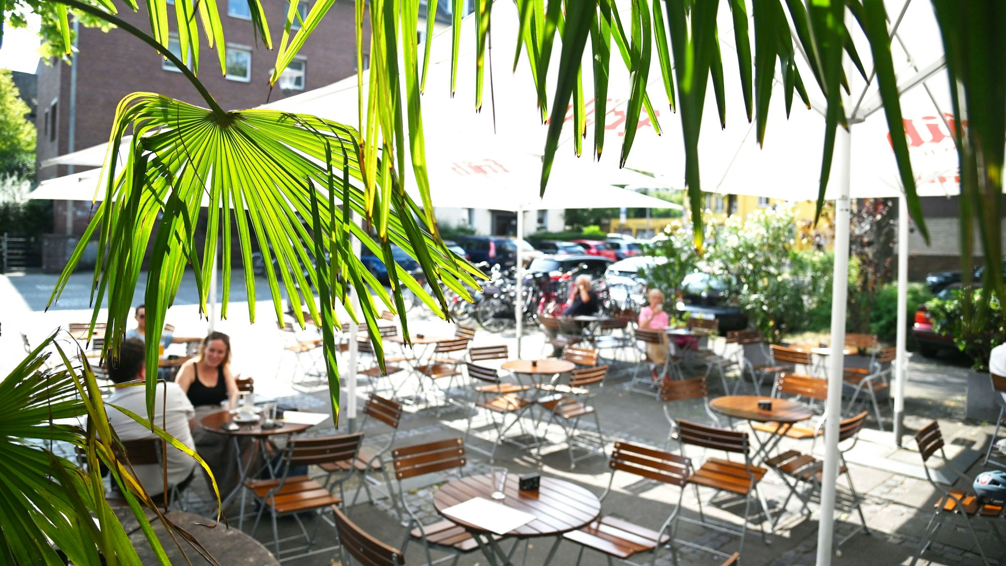 02.09.2024 Köln. Der Außenbereich der Weinstube Morio auf dem Schillplatz.