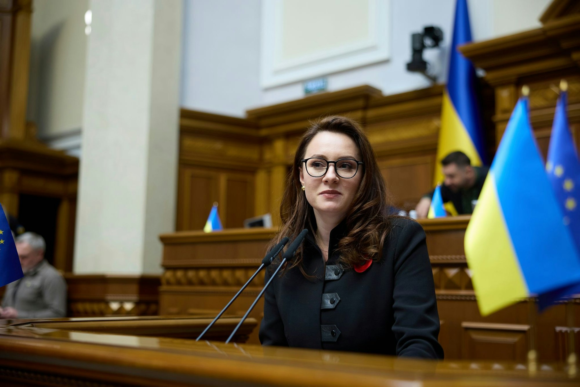 Julia Swyrydenko soll am Donnerstag zur neuen Regierungschefin der Ukraine bestimmt werden - zuvor stimmte das Parlament für den Rücktritt der alten Regierung. (Archivbild)