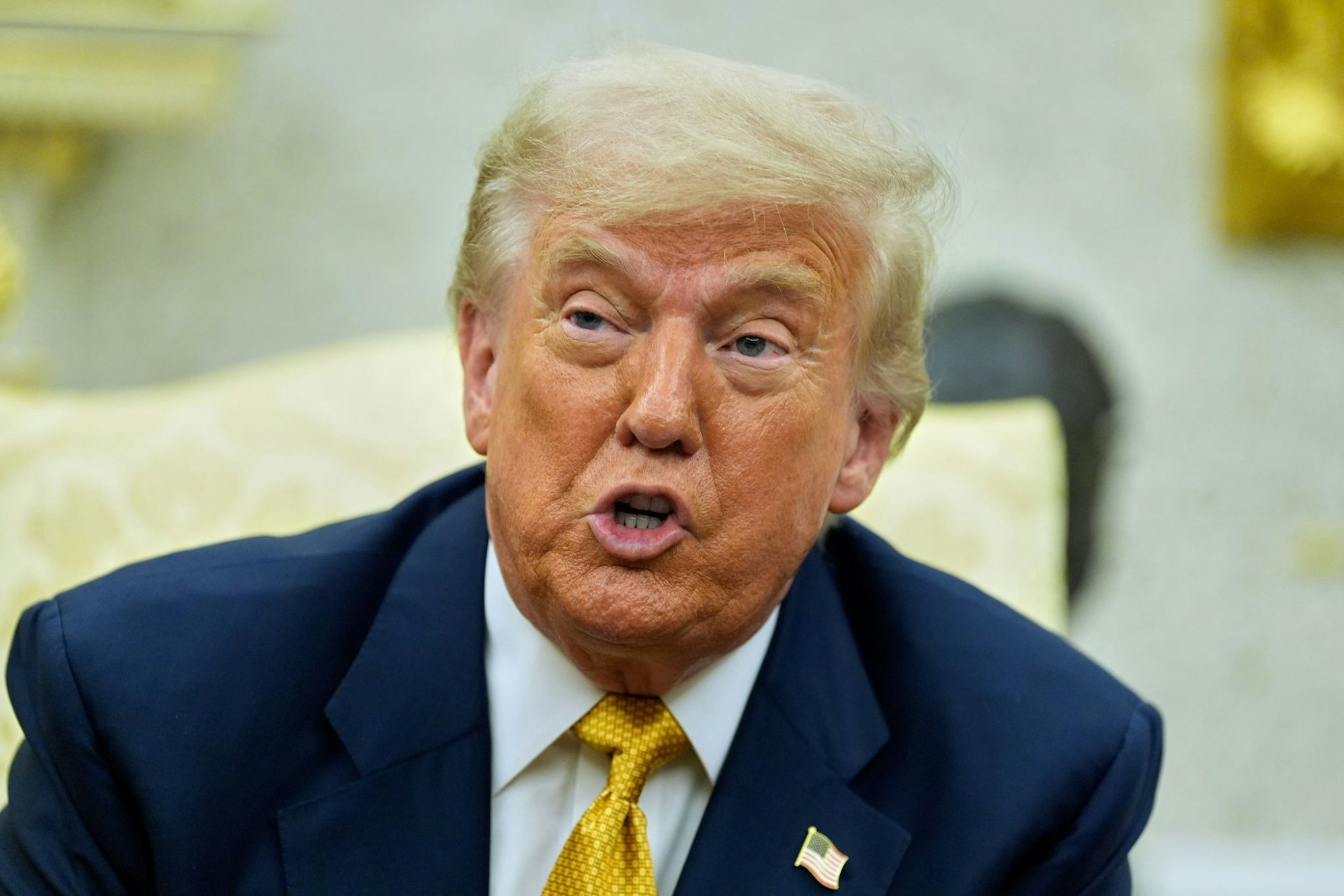 Not amused: US-Präsident Trump.