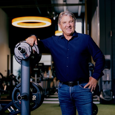 15.07.2025, Köln: Interview mit Frank Böhme, Gründer der Fitnessstudio-Kette Just Fit, in der JustFit Firmenzentrale Frechen - Frank Böhme im Fitnessstudio in Frechen. Foto: Thilo Schmülgen