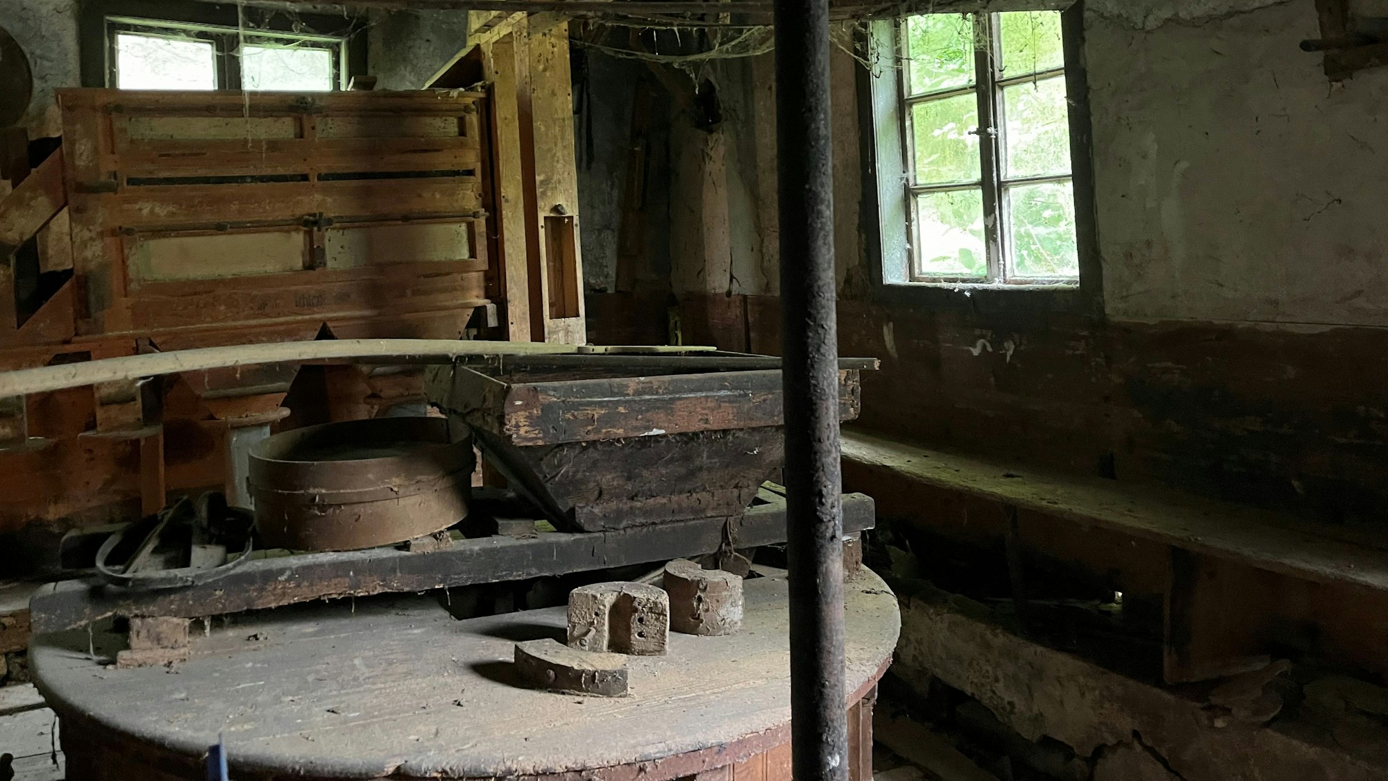 Die Mühlstube ist noch im Original von um 1900 erhalten