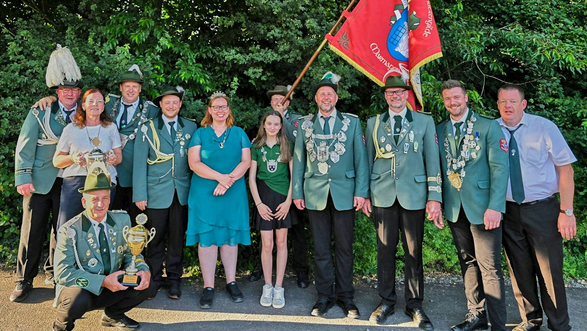 Die neuen Würdenträger der St. Laurentius-Schützenbruderschaft.