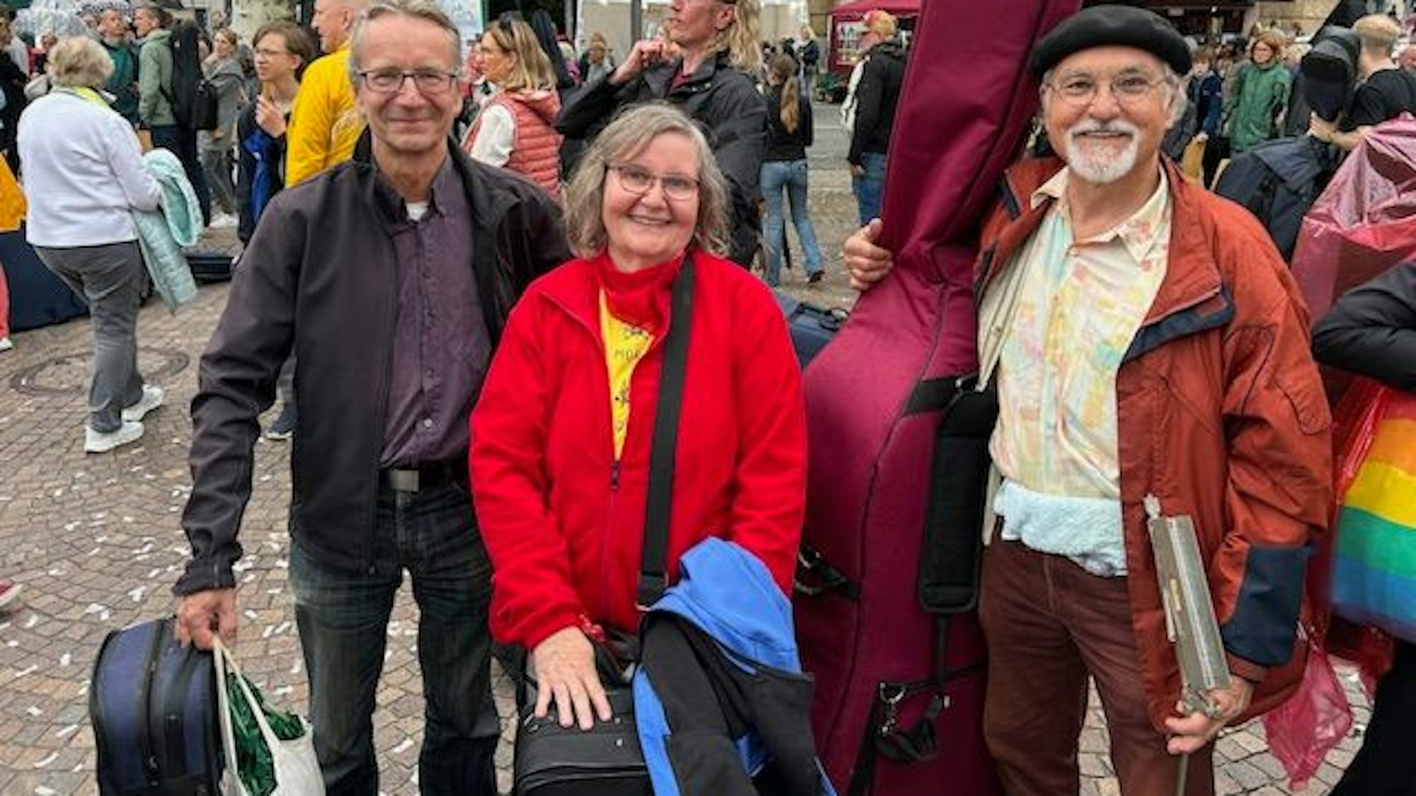 Karla Schmid, Marcus Pohl und Tilmann Werner waren Teil des weltgrößten Streichorchesters.