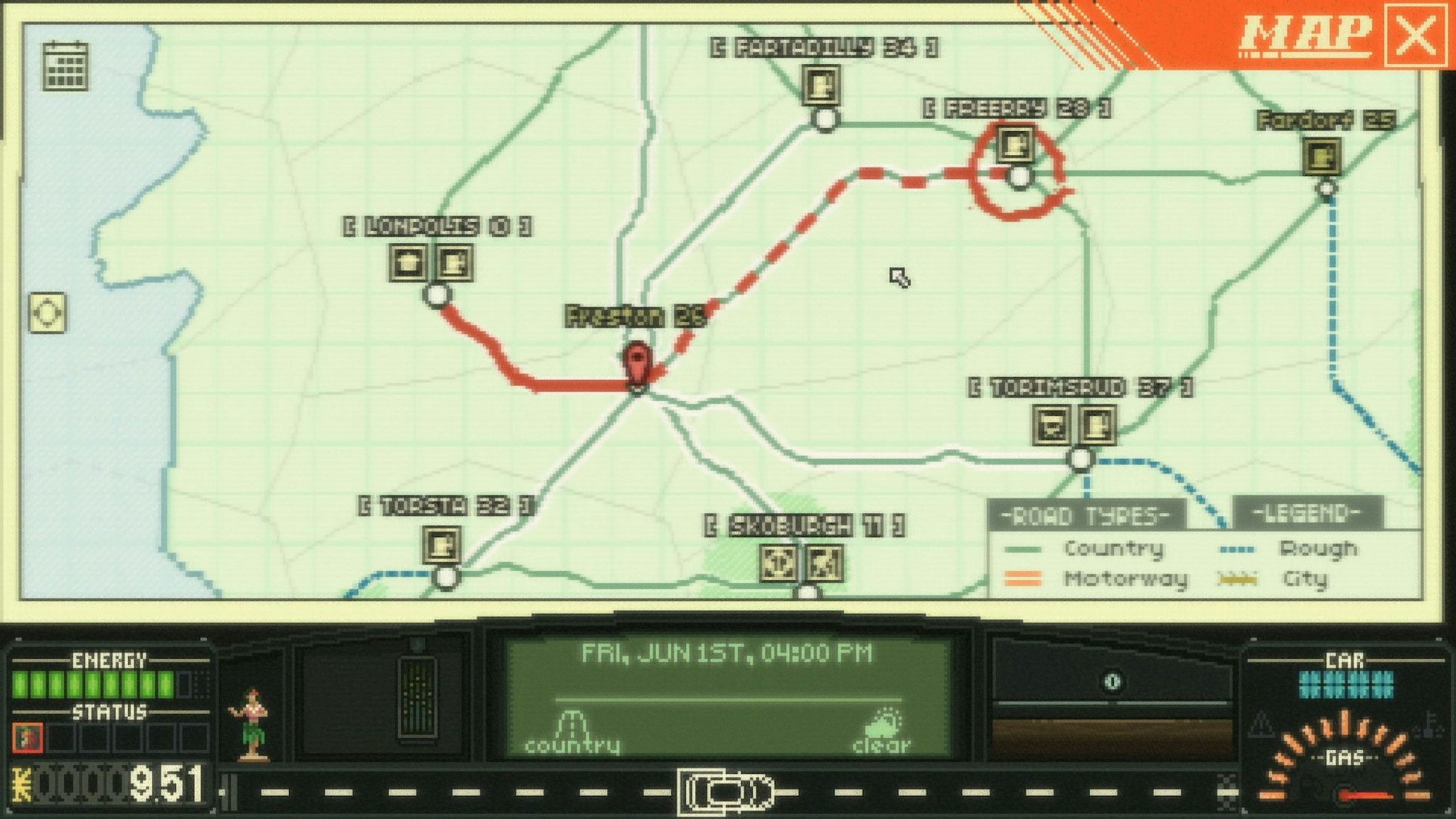 Klar: Eine Karte braucht's auch in «Keep Driving».