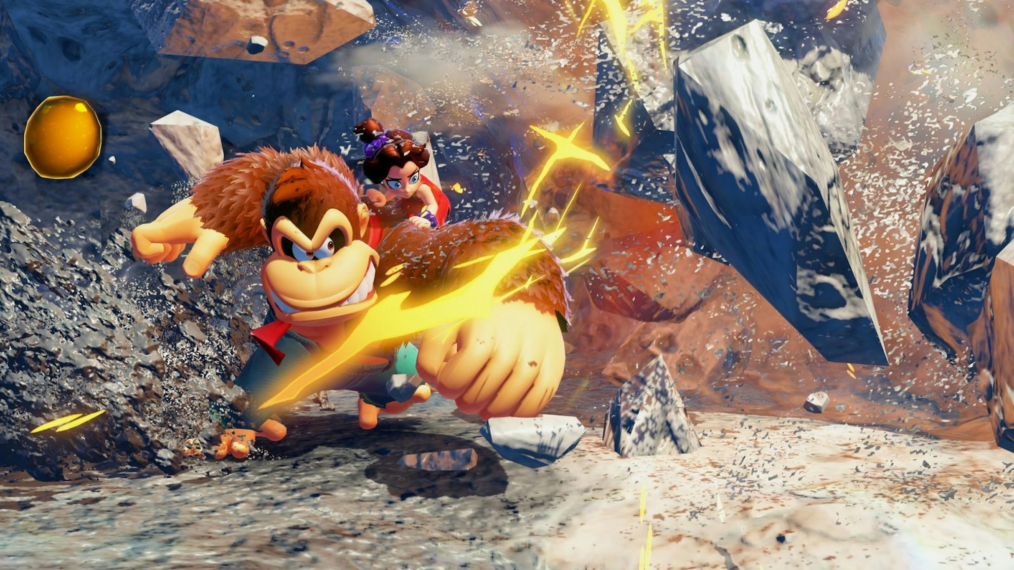 Exklusiv für die neue Switch 2 erschien am 17. Juli das 3D-Action-Adventure „Donkey Kong Bananza“. Angelockt von goldenen Bananen pflügt Donkey Kong die unterschiedlichen Schichten eines Planeten um, prügelt dabei Gegner und Gesteinsarten windelweich, löst mithilfe seiner Begleiterin Pauline Rätsel, wechselt zuweilen in die Retro-2D-Perspektive, eignet sich diverse „Bananza“-Sonderfähigkeiten an und muss auch Gesangseinlagen überstehen. Für doppelten Spaß sorgt der optionale Ko-op-Modus. Bei „Metacritic“ steht der Titel aktuell bei 90 von 100 möglichen Punkten und wird als klarer Pflichtkauf bezeichnet. (Bild: Nintendo)