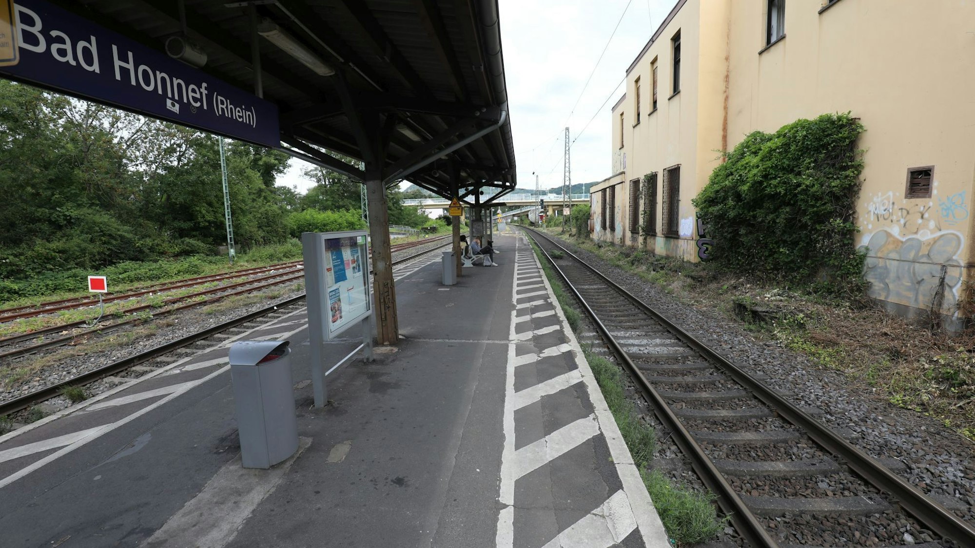 Der Bahnsteig am alten Bad Honnefer Bahnhof.