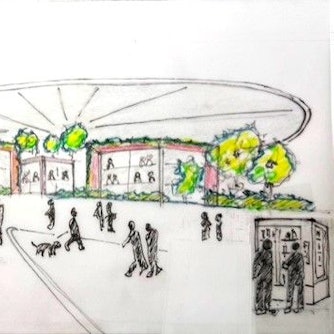 Offene Pavillions voller Bücher, eine Bibliothek die 24x7 an 365 Tagen geöffnet sein soll, das ist die Vision des Kölner Stadtplaners Greve für den Ebertplatz.