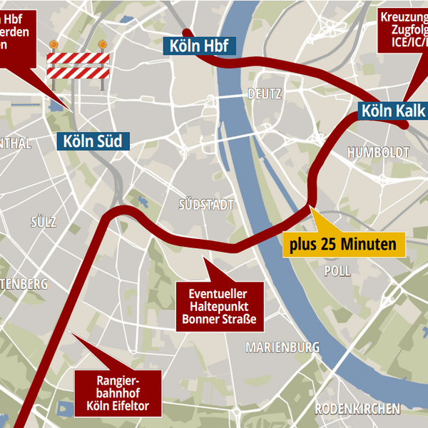 Geplante Brückensperrungen in Köln werden zur Belastungsprobe für Pendler.