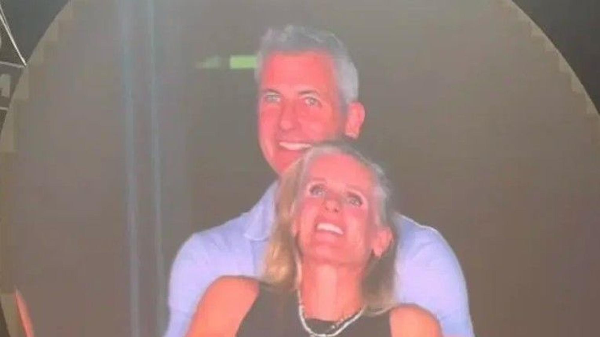Andy Byron und Kristin Cabot auf der Kiss-Cam bei Coldplay