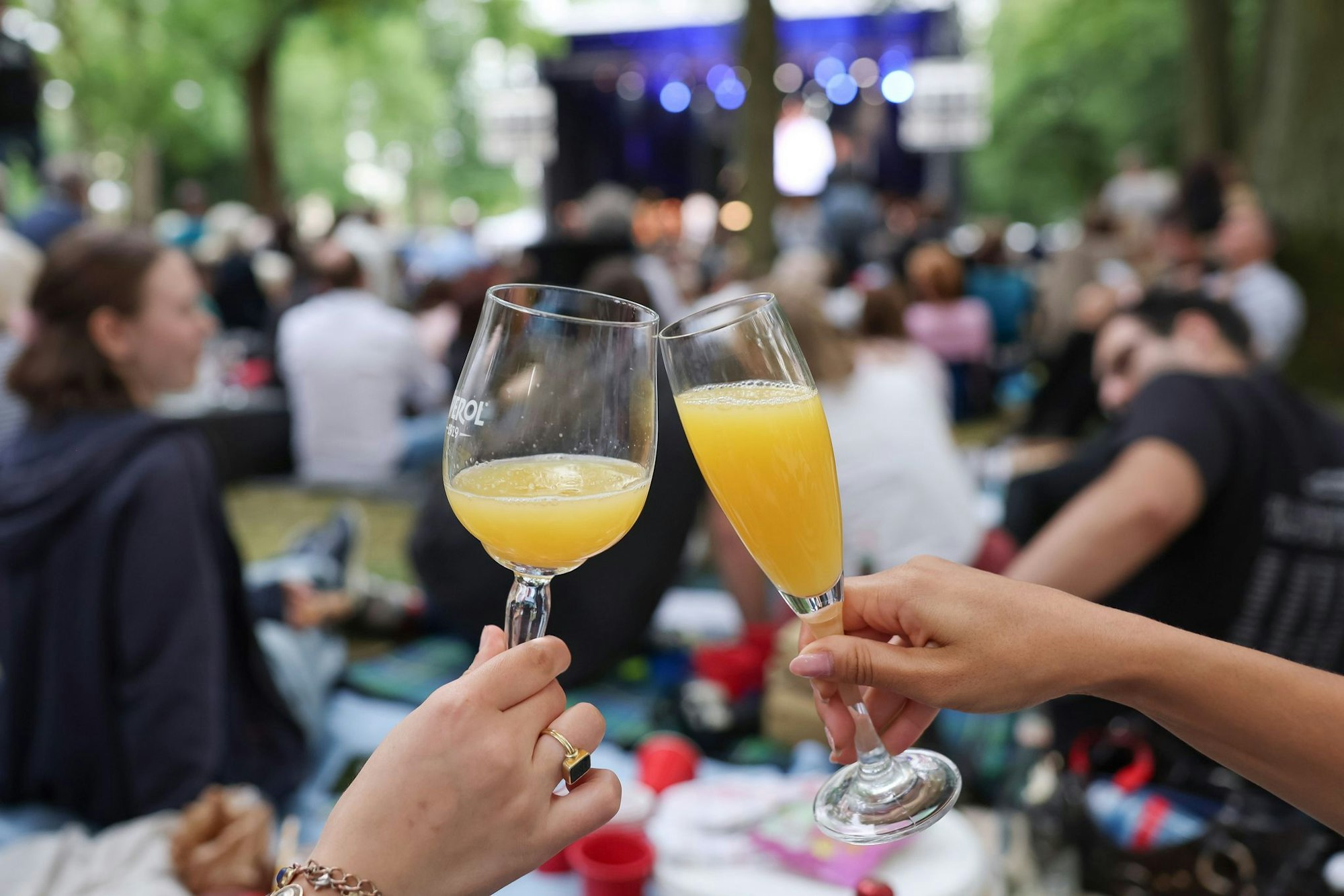 Picknick im Bayreuther Festspielpark beim Open Air. (Archivbild)
