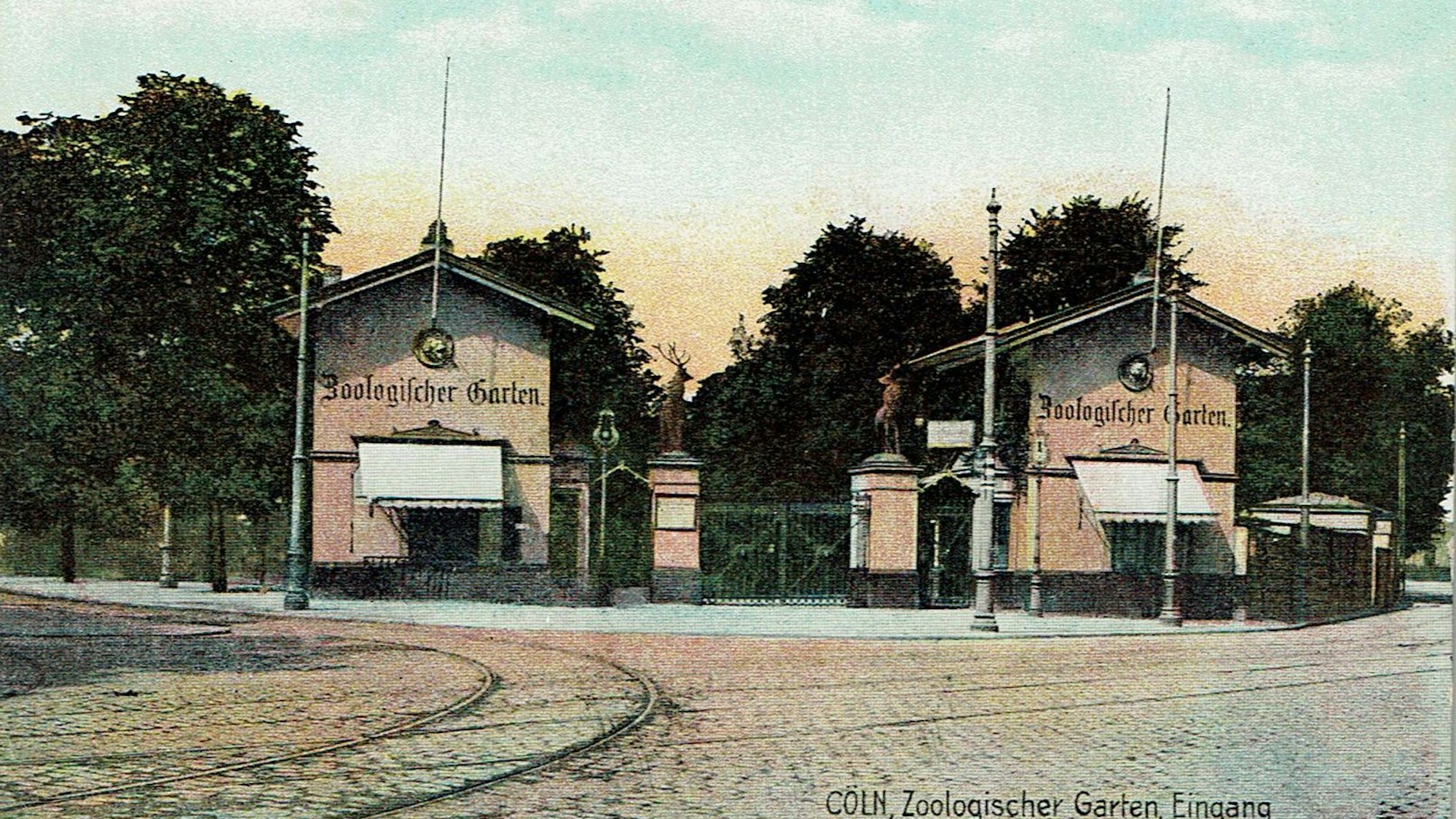Der ursprüngliche Eingang des Zoos existiert heute nicht mehr.