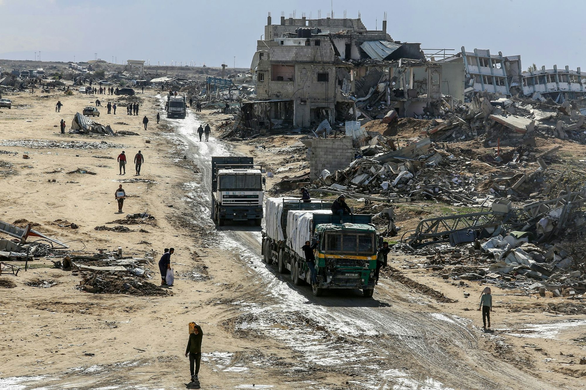 An Israels Umgang mit der humanitären Hilfe für Gaza gibt es scharfe Kritik. (Archivbild)