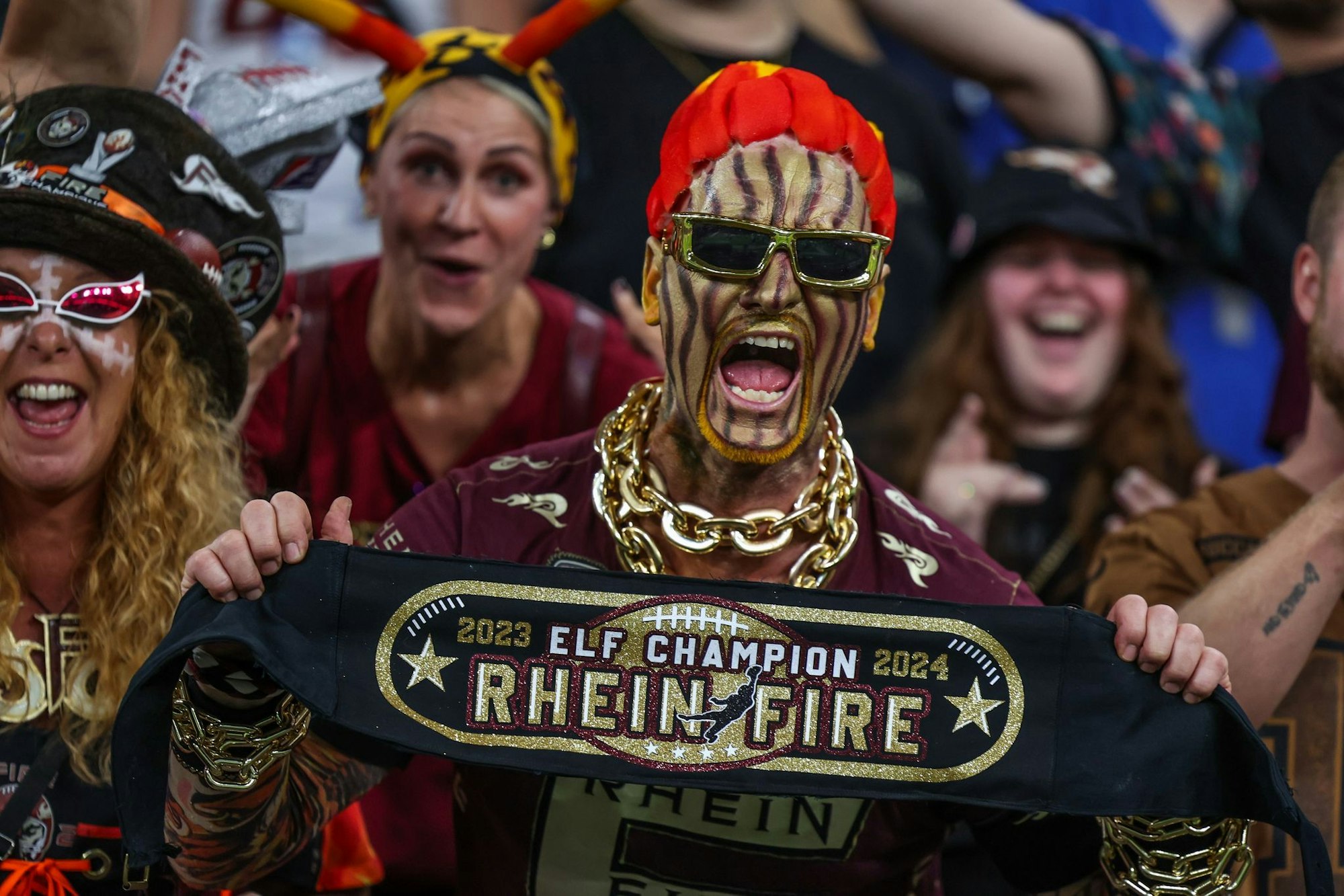 Fans der Rhein Fire beim Finale.
