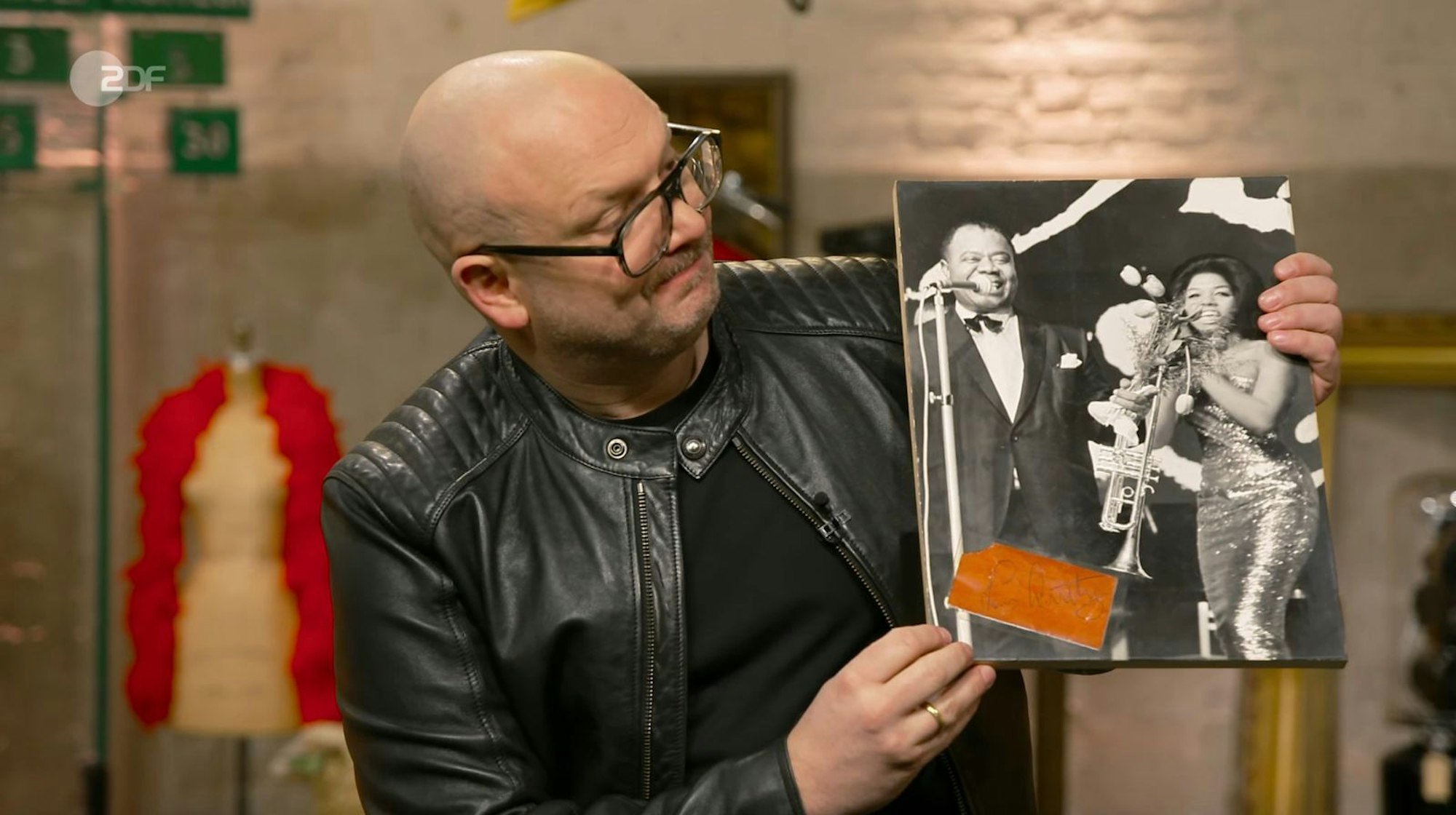 Die Aufnahme von Louis Armstrong und der All-Stars-Sängerin Jewel Brown war in Leipzig entstanden. (Bild: ZDF)