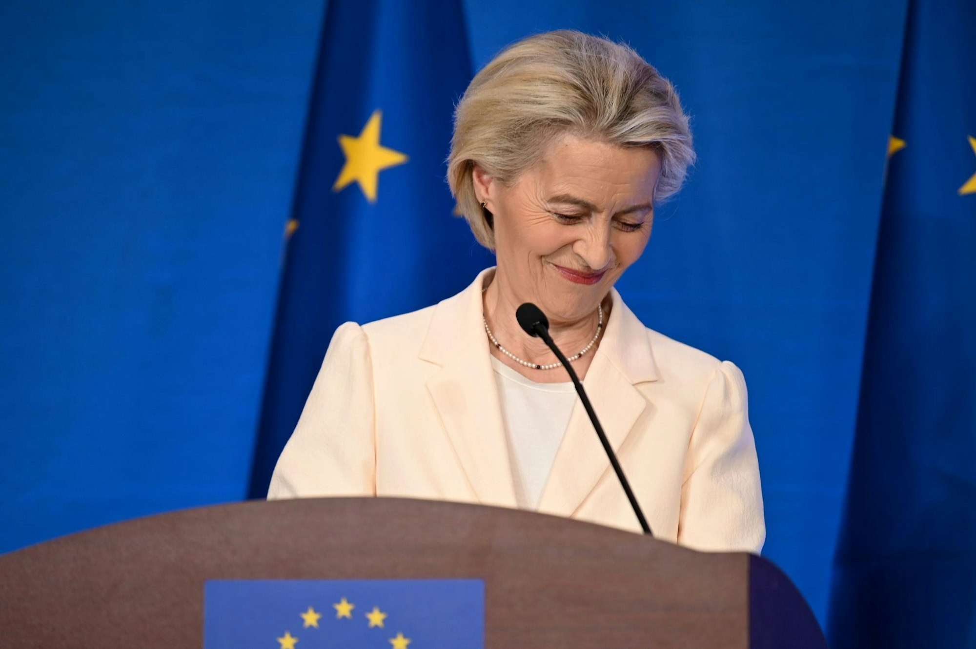 EU-Kommissionspräsidentin Ursula von der Leyen warnte China vor Gegenmaßnahmen beim Thema Handel.