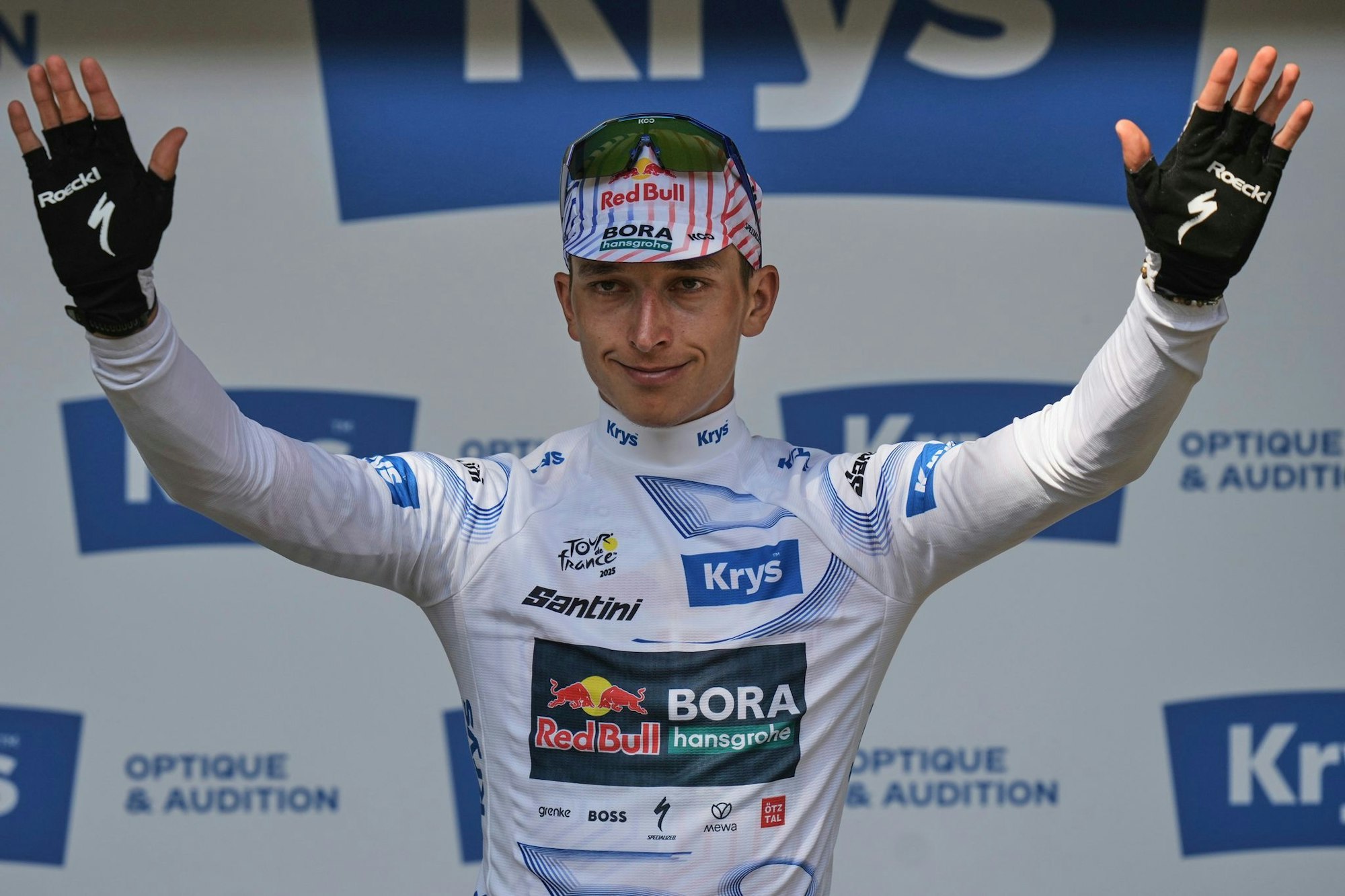 Bei der Tour trägt Lipowitz das Weiße Trikot als bester Jungprofi.