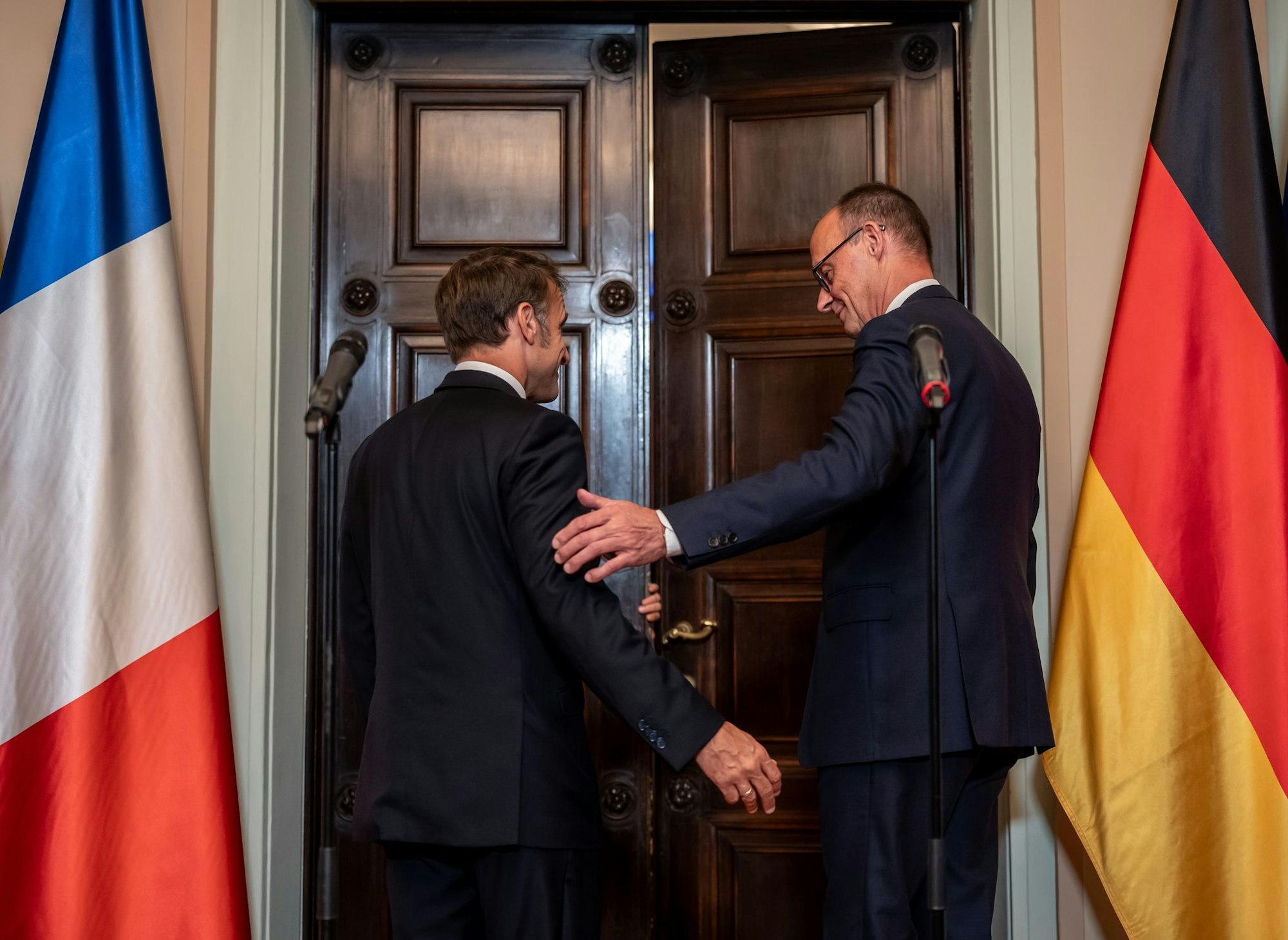 Merz und Macron sprachen in Berlin mehr als drei Stunden miteinander.