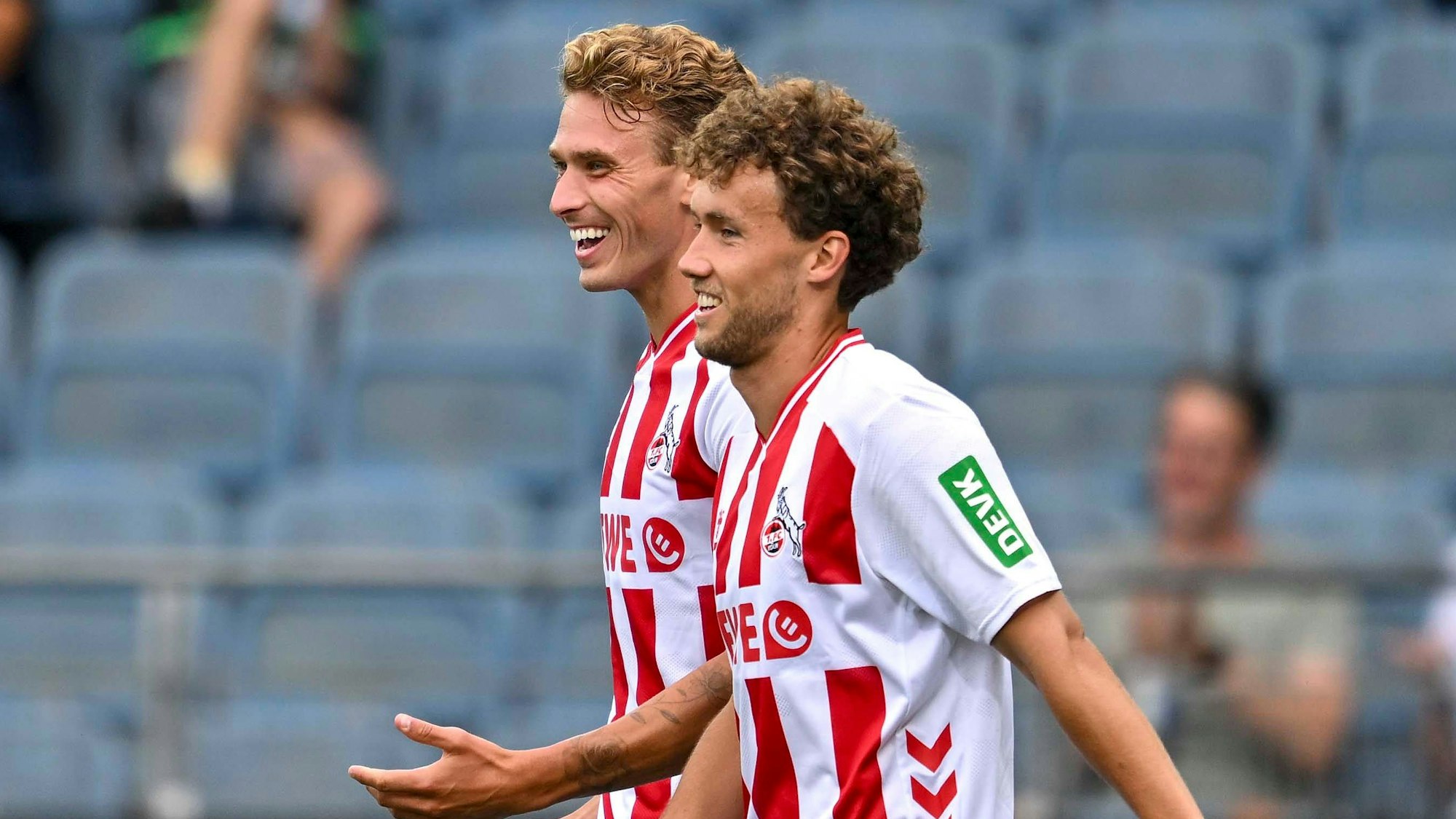 SOCCER - charity game, Koeln vs Leicester GRAZ,AUSTRIA,25.JUL.25 - SOCCER - 1. DFL, 1. Deutsche Bundesliga, Premier League, 1. FC Koeln vs Leicester City FC, charity game. Image shows the rejoicing of Koeln. PUBLICATIONxNOTxINxAUTxSUIxSWE GEPAxpictures/xAvnixRetkoceri