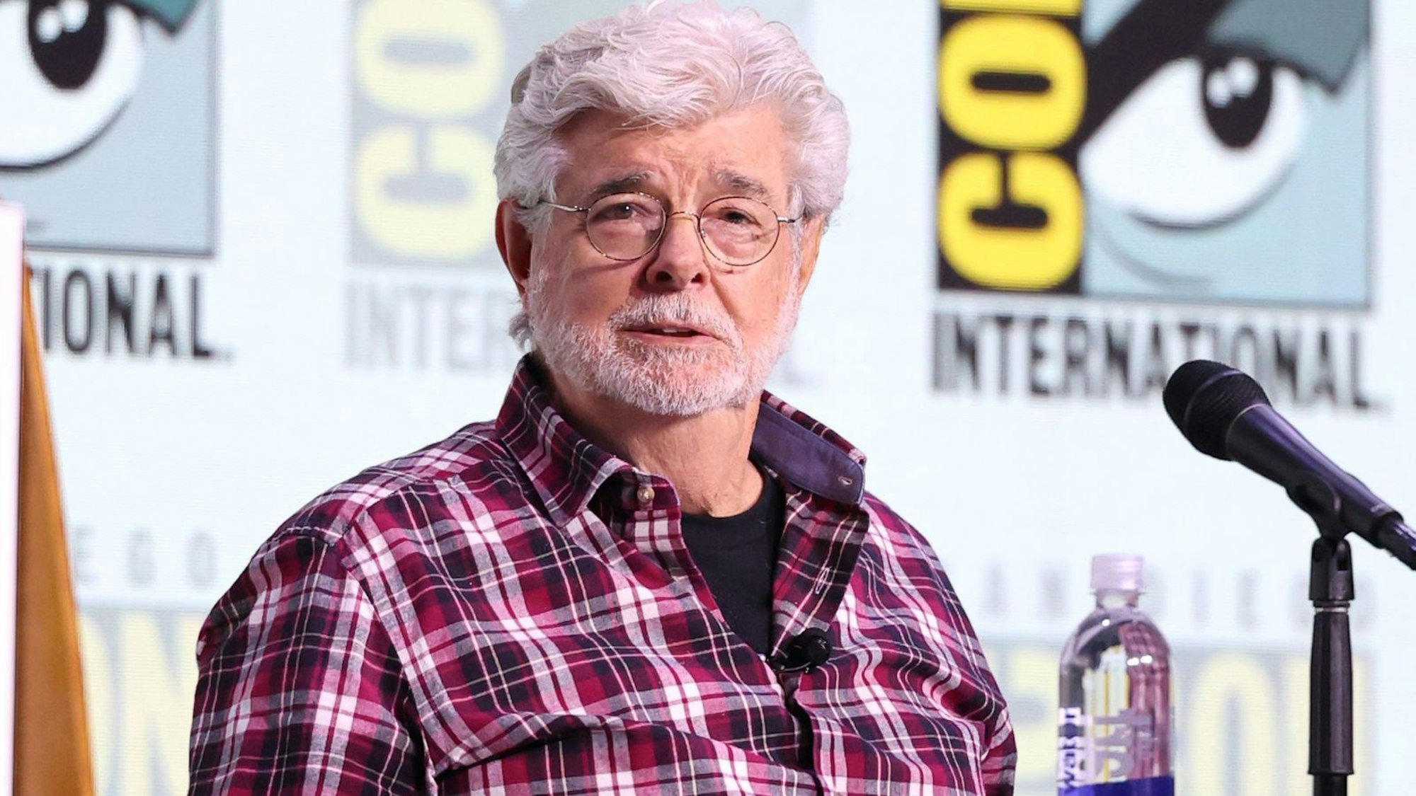 Premiere: „Star Wars“-Schöpfer George Lucas besuchte dieses Jahr zum ersten Mal die Comic-Con in San Diego. (Bild: 2025 Getty Images/Amy Sussman)