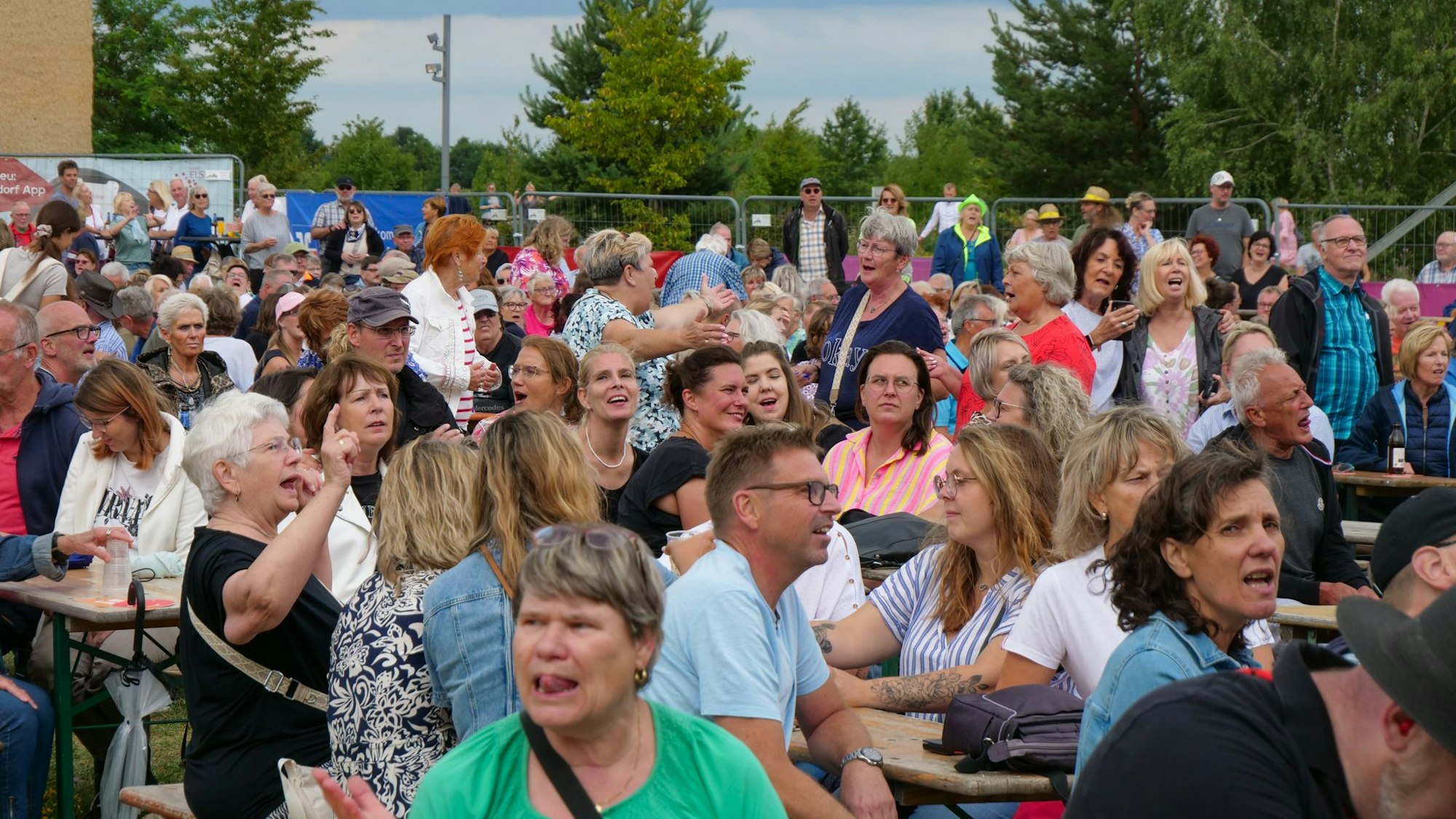 Das Foto zeigt Menschen auf einem Konzert.