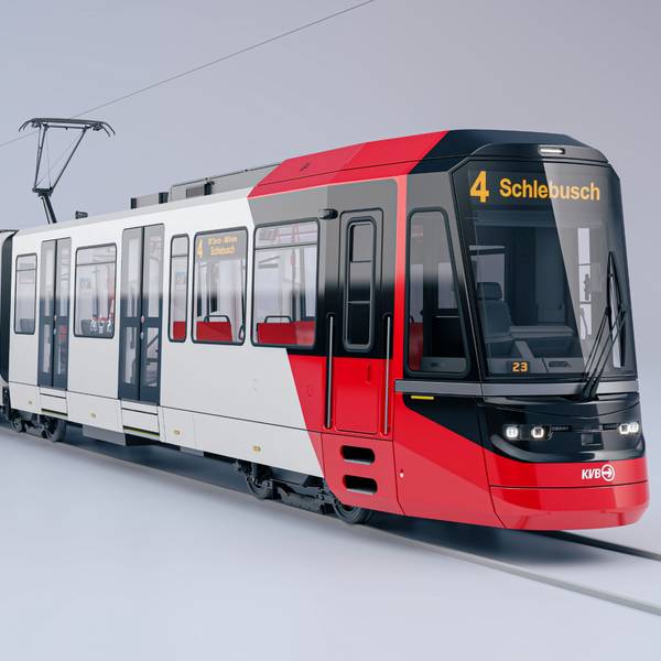 Eine Visualisierung der neuen KVB-Bahnen.