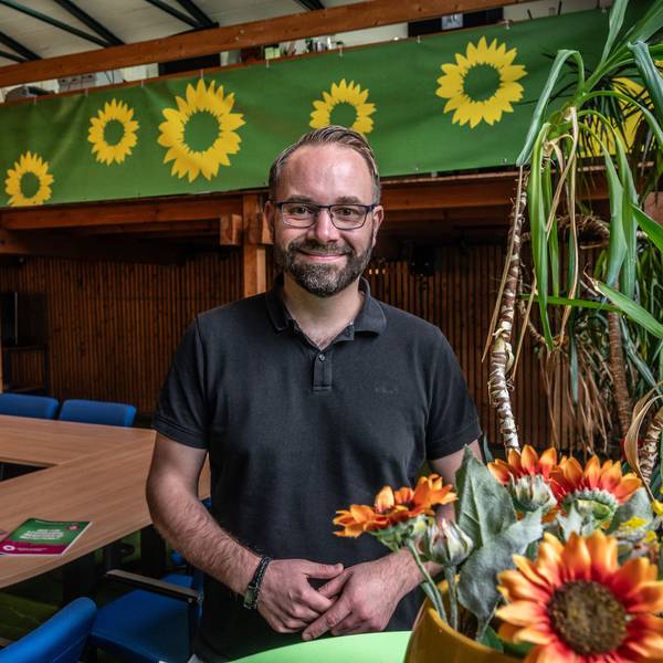 Sven Weiss, Oberbürgermeisterkandidat für die Grünen in Leverkusen. Bild: Ralf Krieger