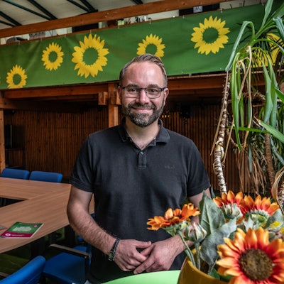 Sven Weiss, Oberbürgermeisterkandidat für die Grünen in Leverkusen. Bild: Ralf Krieger