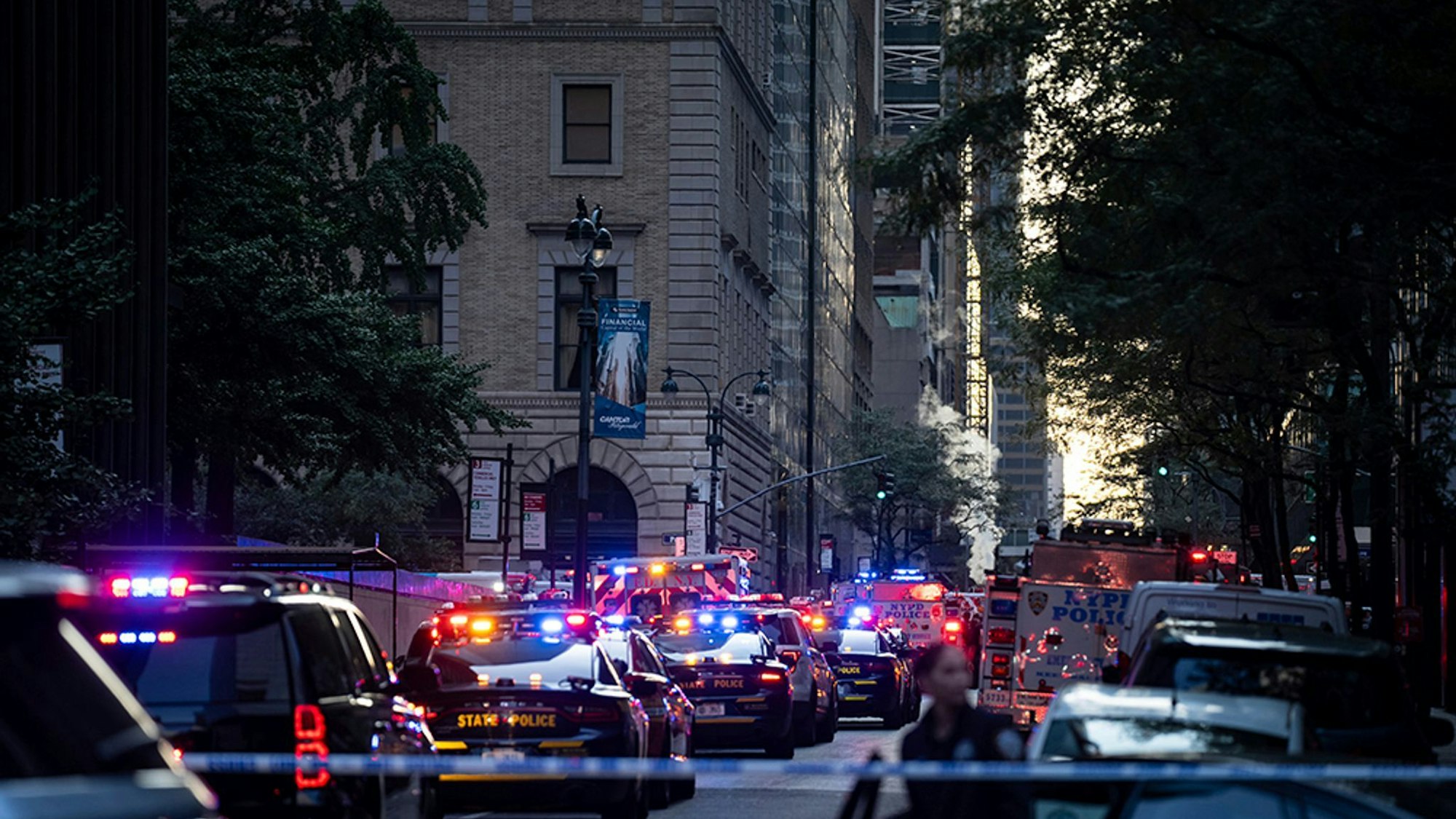 Großeinsatz der Polizei in New York nach einem Schussvorfall.