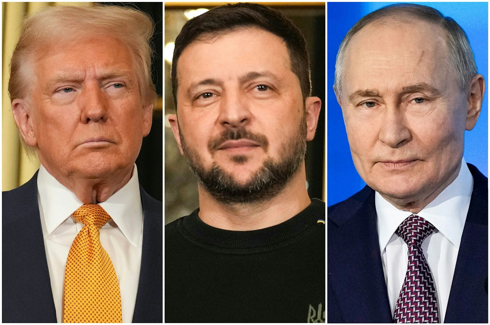 Auf den verschärften Druck von US-Präsident Trump im Ukrainekrieg reagiert Moskau verärgert, Kiew hingegen erfreut (Kombo - Archiv)