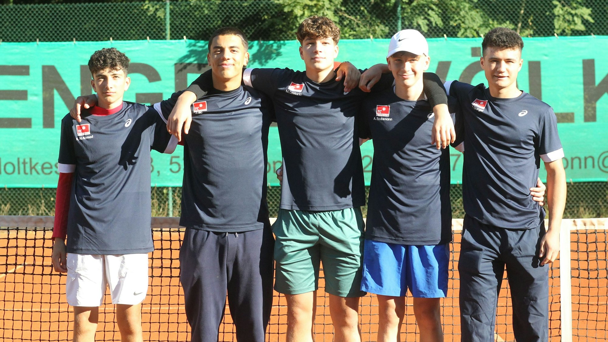 Die erfolgreiche U18-Truppe, die im September 2024 den NRW-Meistertitel geholt hat (v.l.) Ali Al Ahmad, Justin Ilic, Maks Lestaric, Arne Endemann und Mateo Dargel.