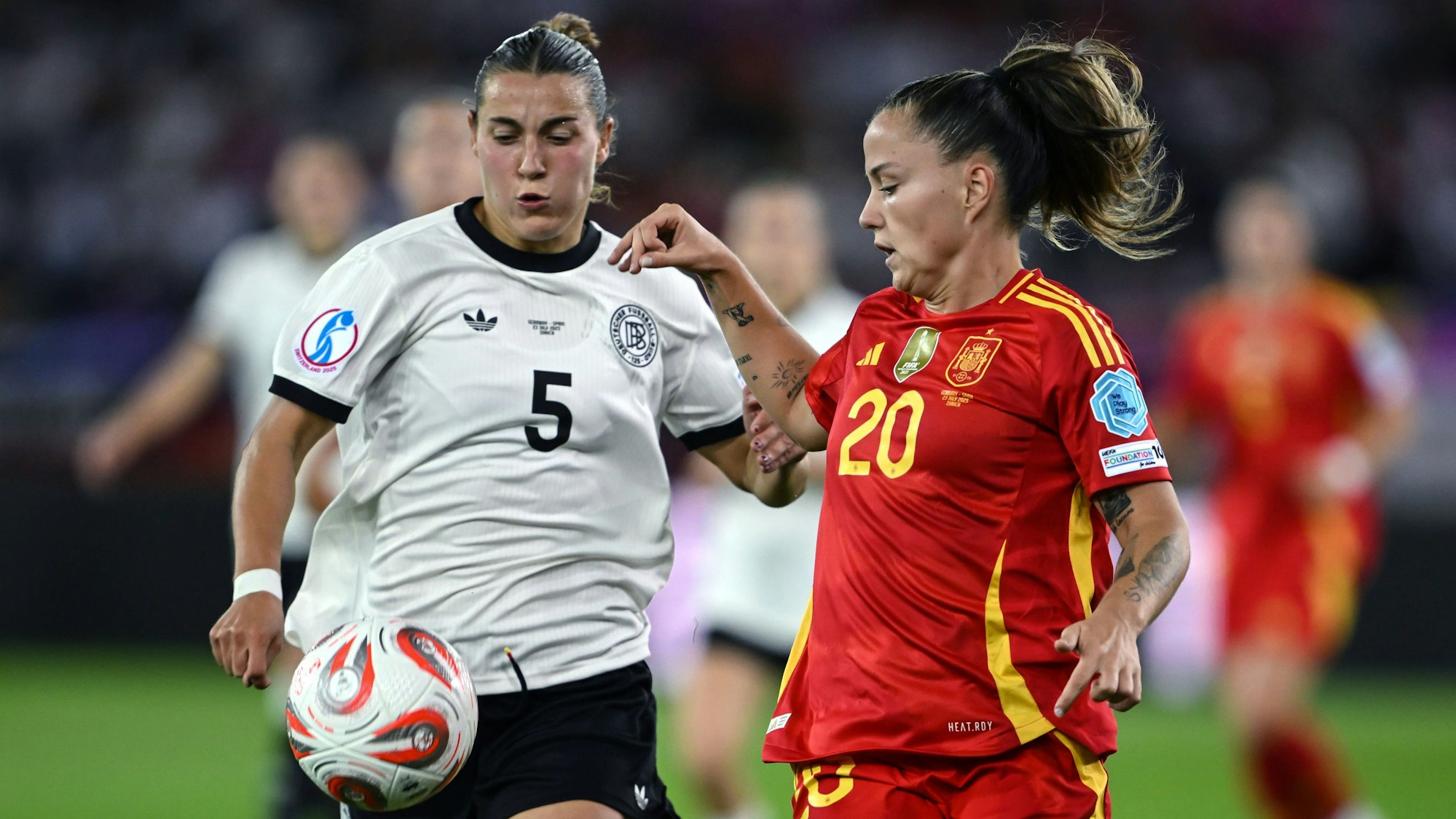 Cm Zurigo 23/07/2025 - Europeo femminile 2025 / Germania-Spagna / foto Cristiano Mazzi/Image nella foto: Carlotta Wamser-Claudia Pina PUBLICATIONxNOTxINxITA