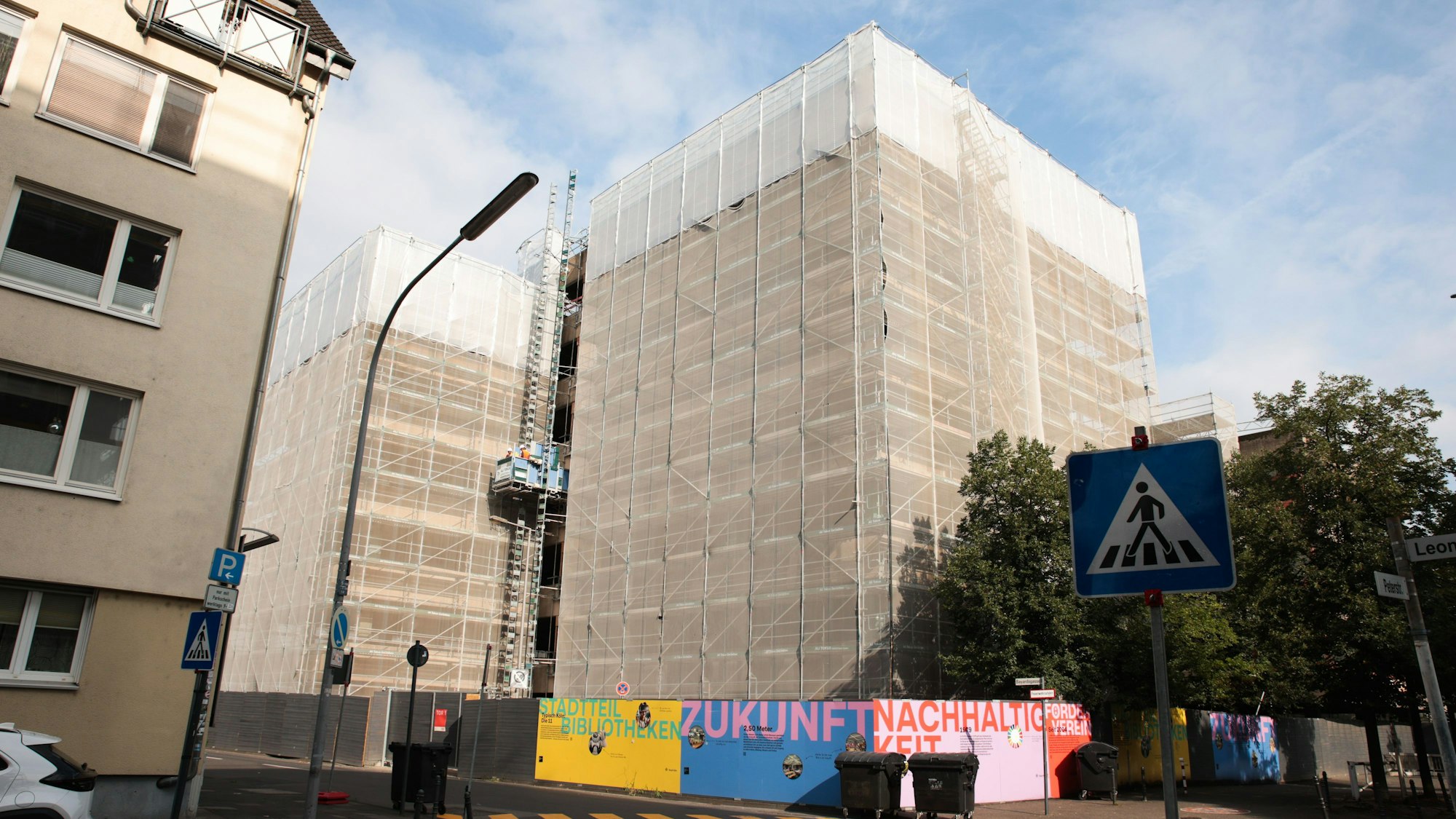 Die Baustelle der Zentralbibliothek am Josef-Haubrich-Hof.