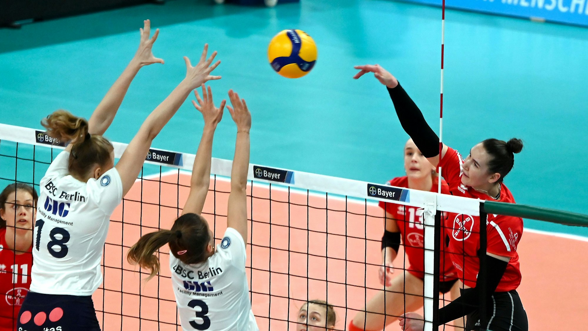 09.09.2025, Volleyball-Bayer-Berlin
rechts: Marian Mischo (Bayer)
Foto: uli Herhaus