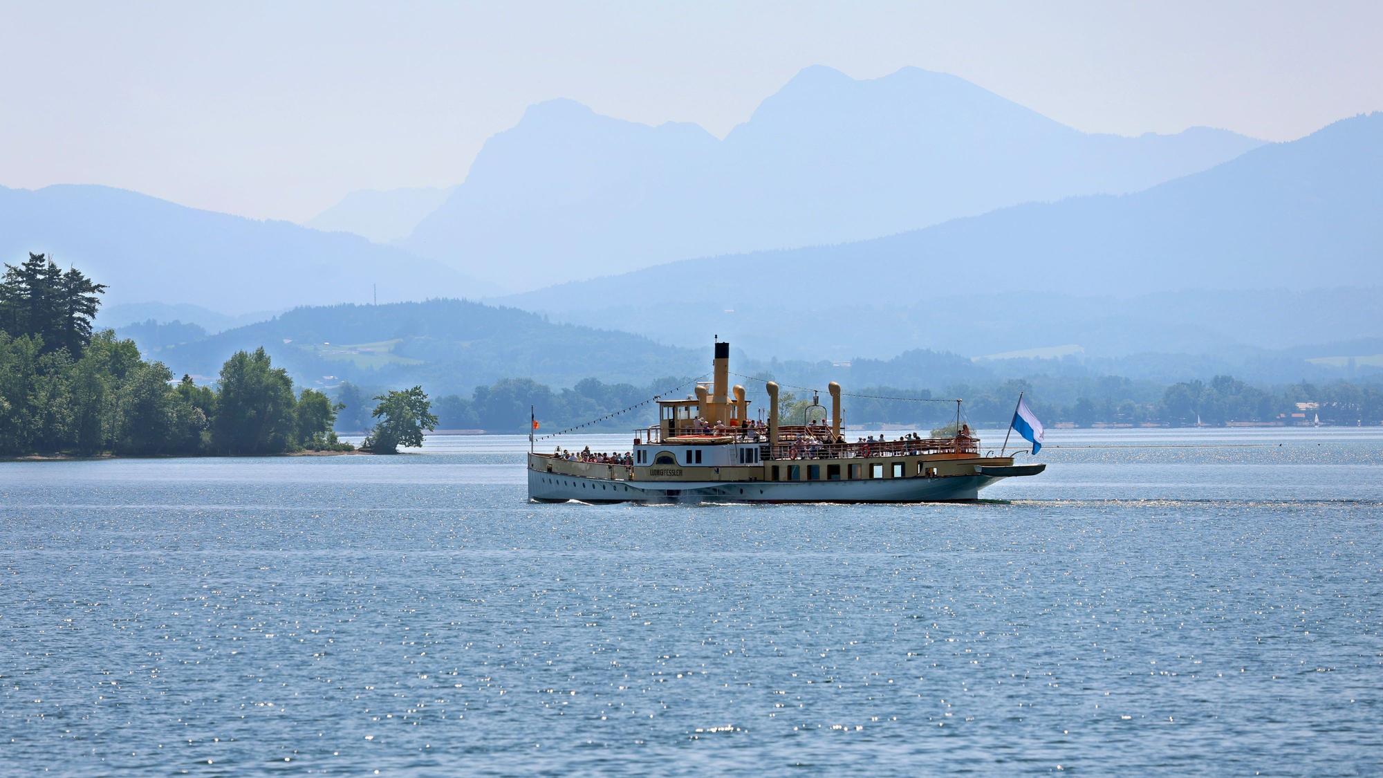 Der Chiemsee in Bayern.