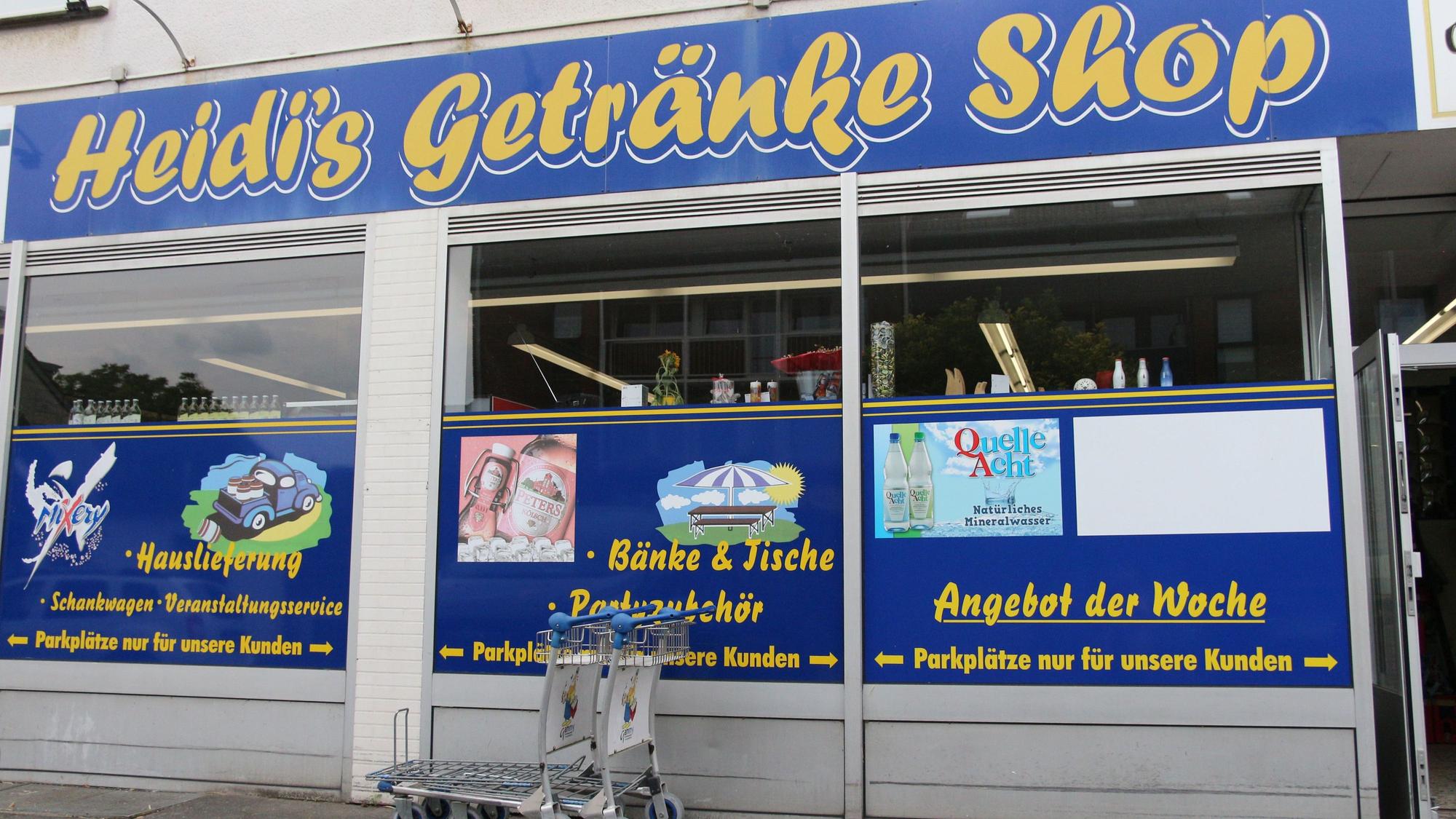 Das Foto zeigt einen Getränke-Laden.