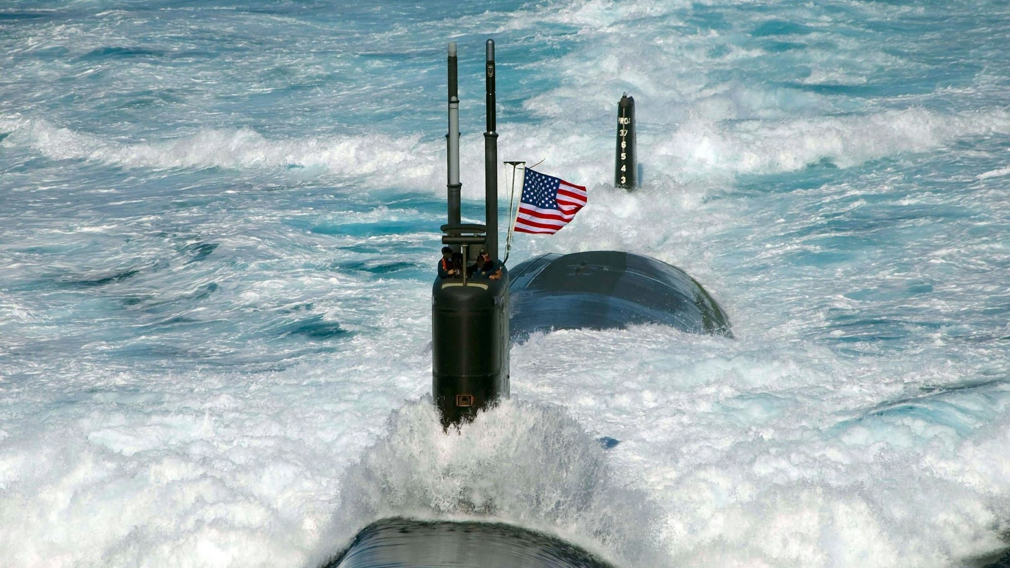 Das amerikanische U-Boote USS Tuscon (SSN 770) der Los-Angeles-Klasse beim Passieren der Ostsee 2010. .