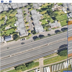 3-D-Modell der Stadt mit einer Visualisierung der StelzeFoto: Stadt Leverkusen Foto: Stadt Leverkusen