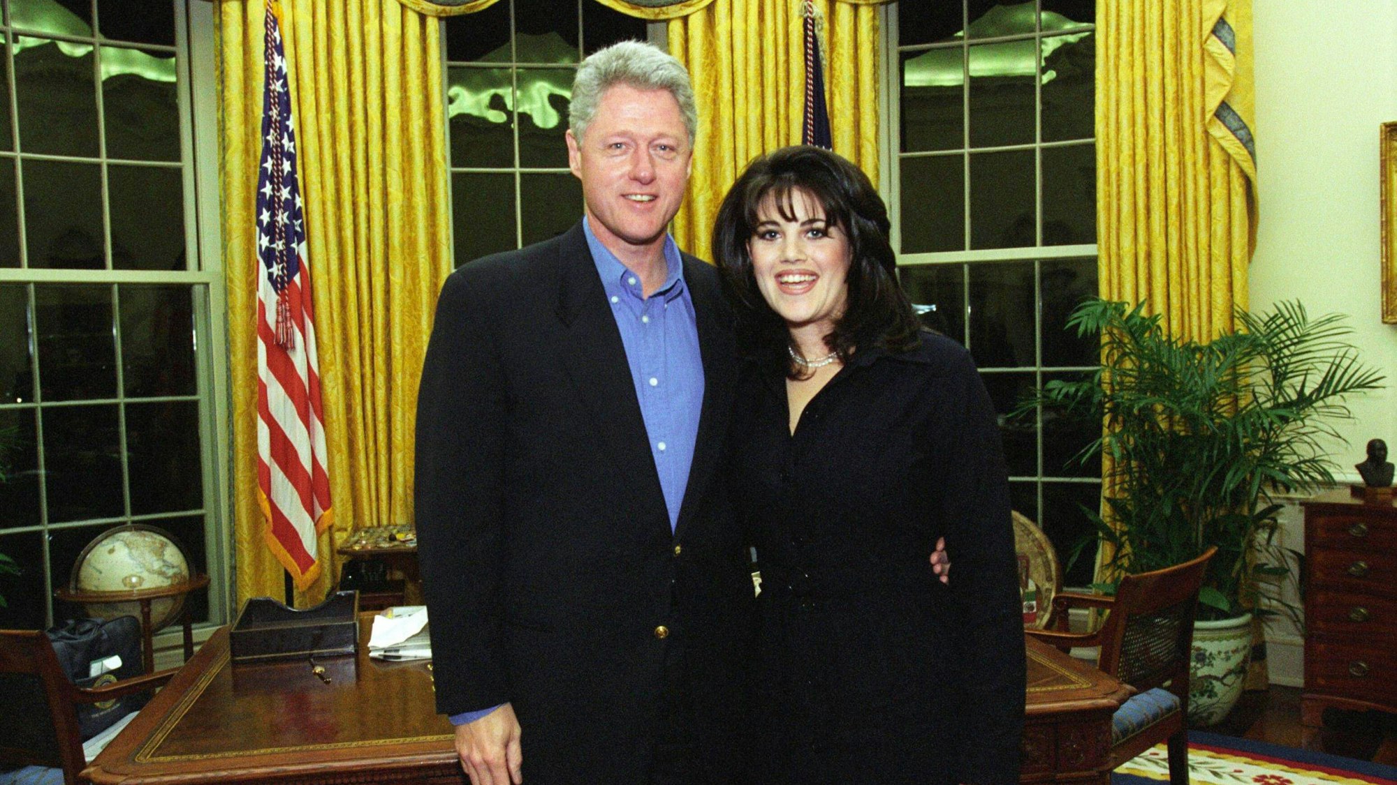 Monica Lewinsky an der Seite von US-Präsident Bill Clinton.